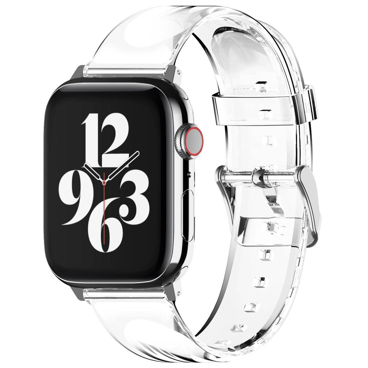 Elago Clear Band Compatible With Apple Watch Band Ultra2/Ultra/Se/9/8/7/6/5/4/3/2/1 38Mm 40Mm 41Mm 42Mm 44Mm 45Mm 49Mm   Transpa
