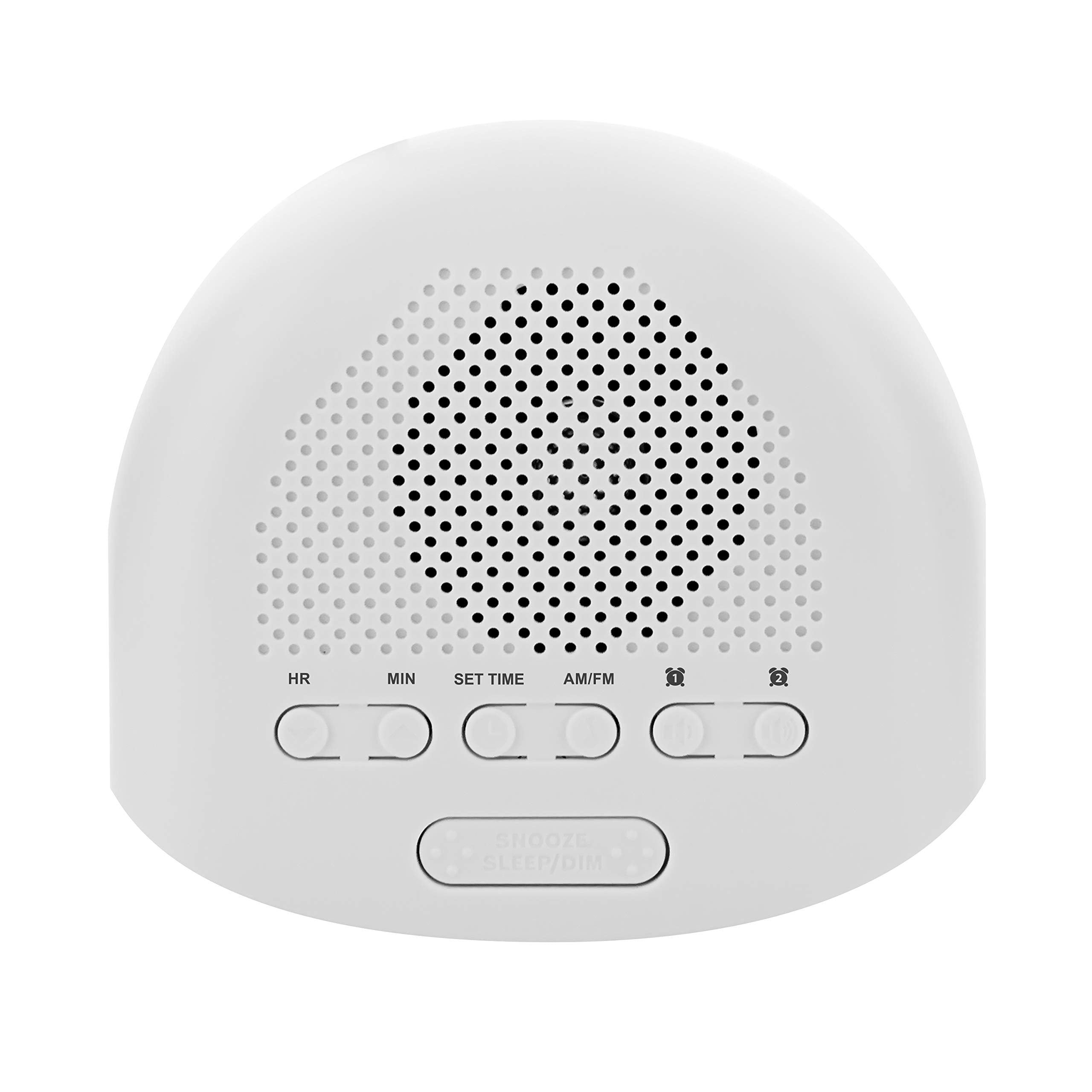 Magnasonic Digital Am/Fm Clock Radio With Battery Backup, Dual Alarm, Sleep & Snooze Functions, Display Dimming Option,White (Ea