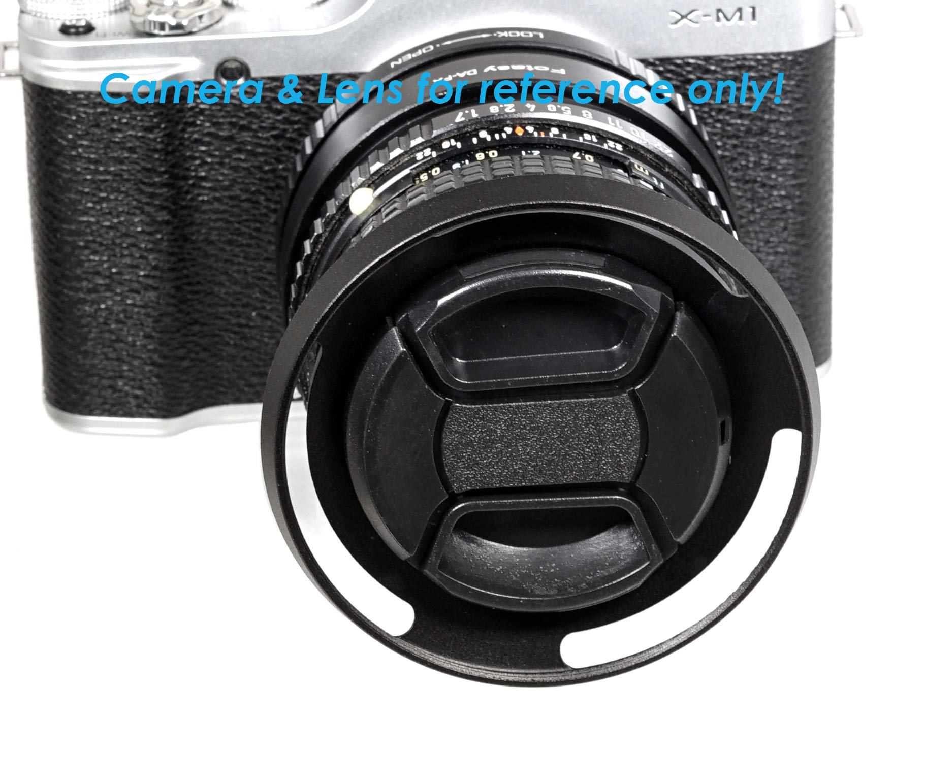 Fotasy 43Mm Slim Low Profile Designed Metal Curved Metal Screw In Lens Hood Shade For Leica Leitz Voigtlander Canon Fuji Nikon O