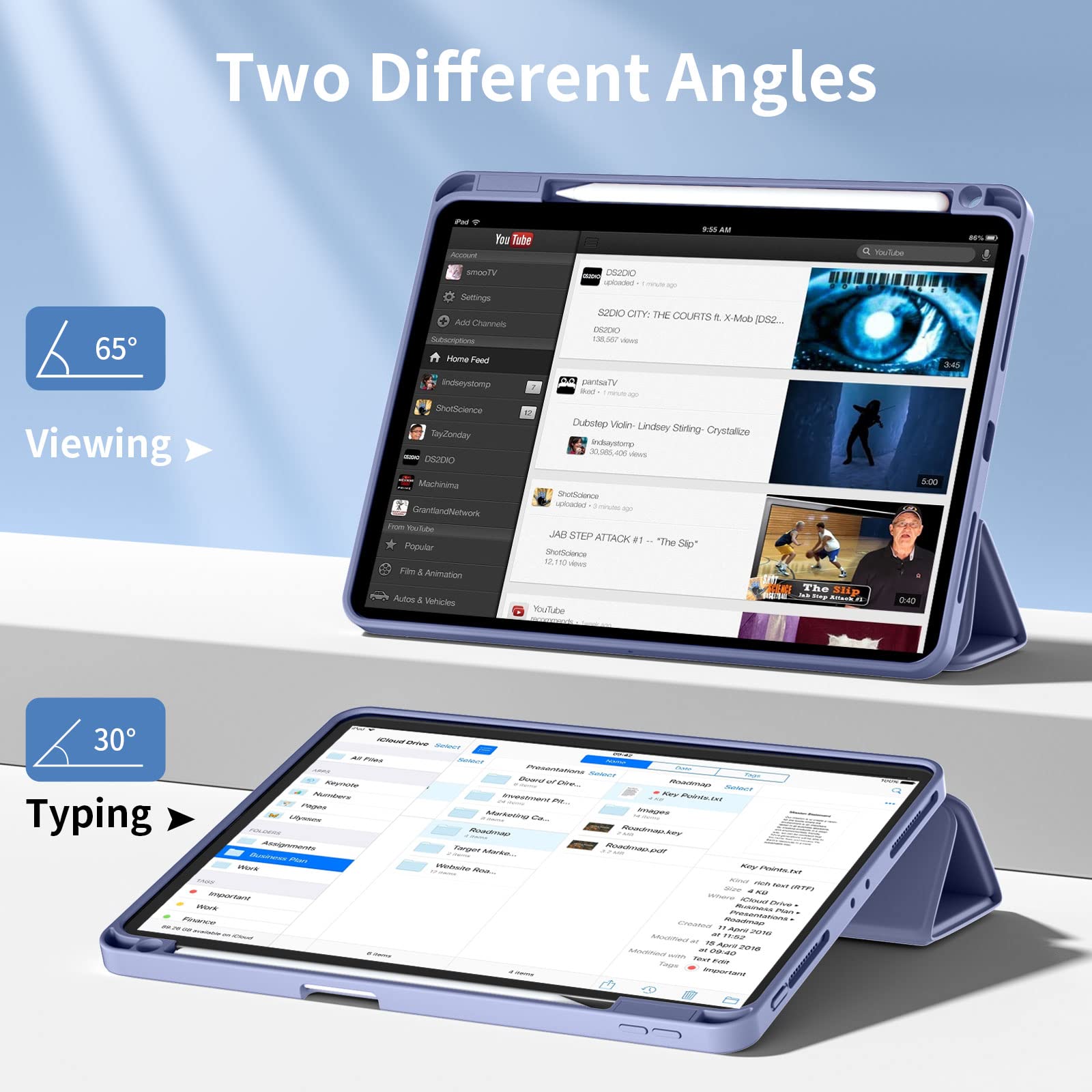 Wenlaty Case For Ipad Pro 11 Inch 4Th Generation 2022 With Pencil Holder, Also Fit For Ipad Pro 11 Case 3Rd Generation 2021 /2Nd