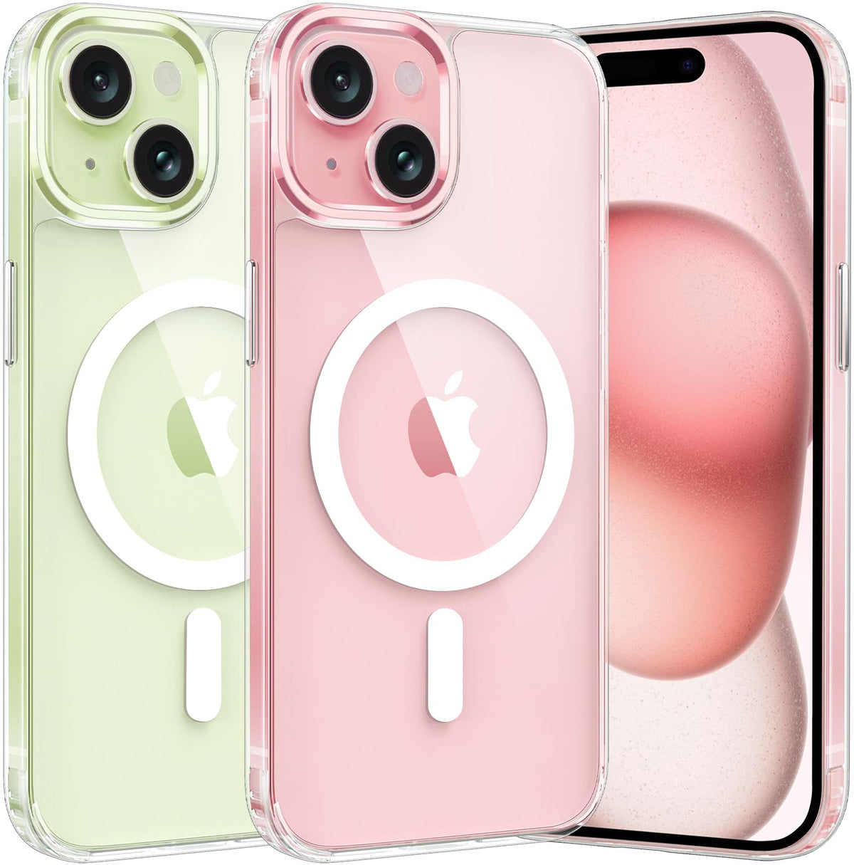Fntcase For Iphone 15 Plus Phone Case: Clear Case Military Grade Shockproof Protective Magnetic Cell Phone Cover, Anti Yellowing
