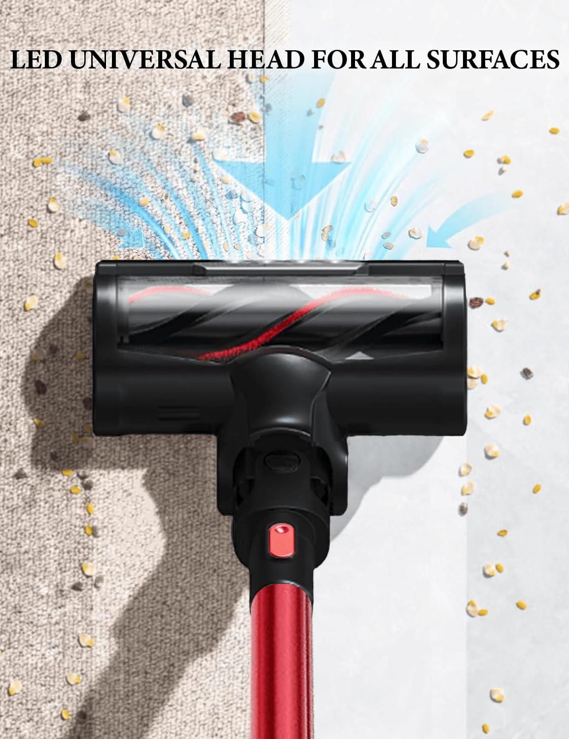 Vyklo V8 Cordless Vacuum Cleaner, Powerful Suction Stick Vacuum, 55Mins Runtime, Wireless Lightweight Handheld Vacuum Cleaner Fo