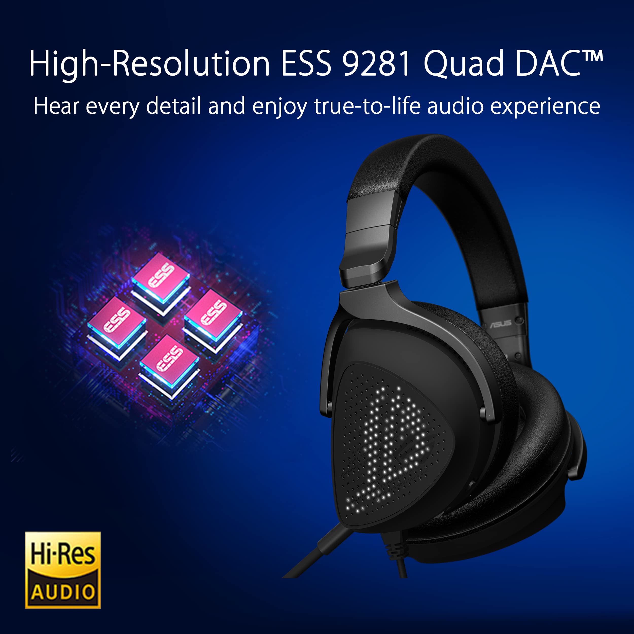 Asus Rog Delta S Animate Gaming Headset | Customizable Anime Matrix Led Display, Ai Noise-Canceling Mic, Hi-Res Ess 9281 Quad Da