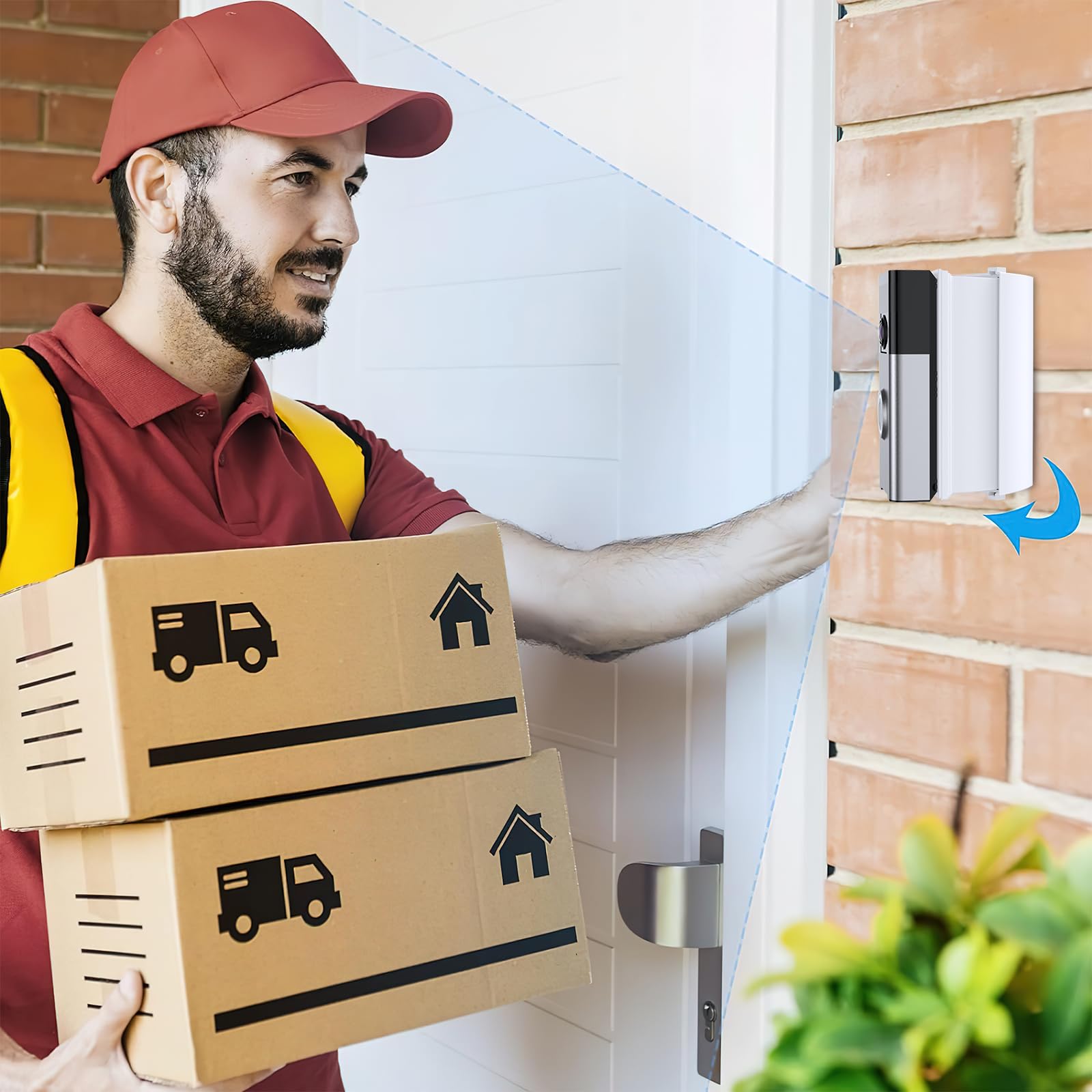 Riovo Adjustable 30 To 55 Degree Doorbell Angle Mount Compatible With Video Doorbell 1St / 2St / 3St / 4St / (2020 Release), Rep