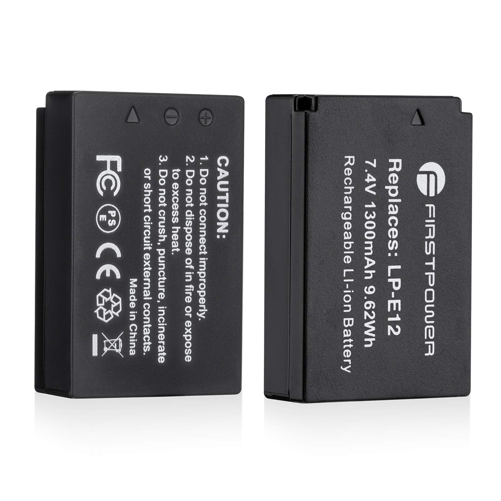Firstpower 2 Pack Lp E12 Batteries Compatible With Canon Eos M50, Eos M50 Mark Ii, Eos M, Eos M2, Eos M10, Eos M100, Eos M200, S