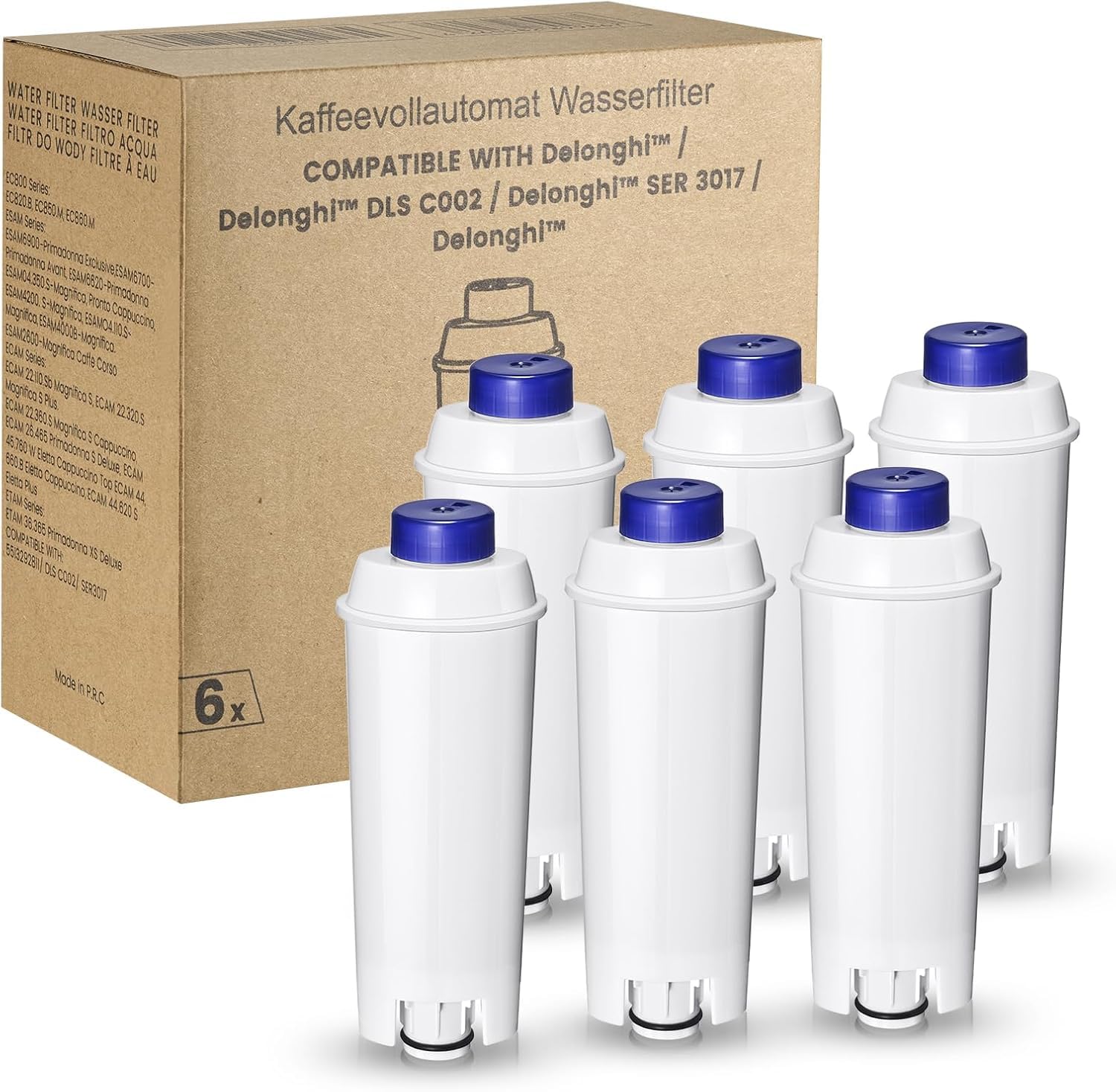 Mutital Coffee Machine Fitler, Delonghi Filter Replacement For Delonghi Dlsc002, Delonghi Magnifica Evo, Dinamica Plus, Esam, Et