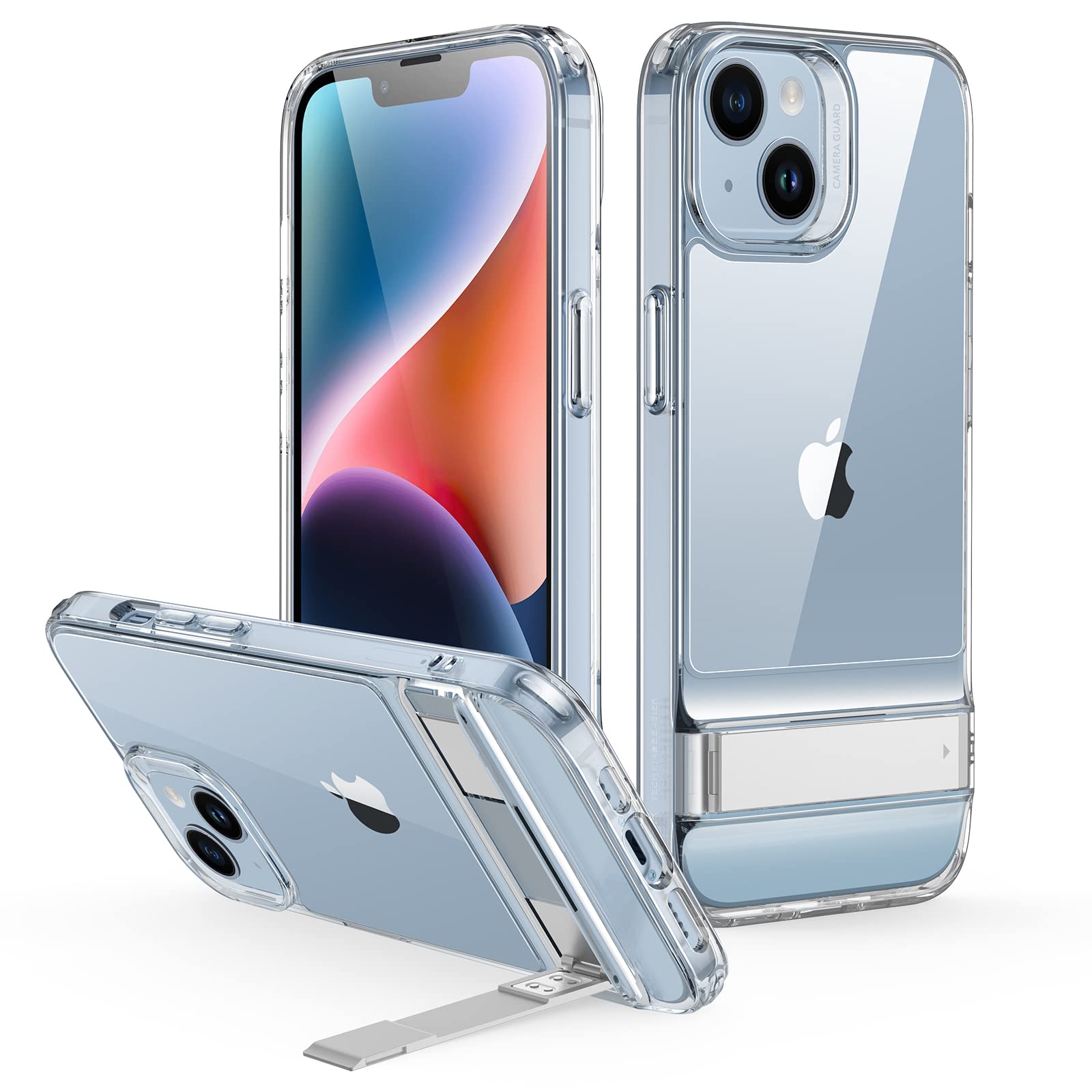 Esr Metal Kickstand Case Compatible With Iphone 14 Case And Iphone 13 Case, 3 Stand Modes, Military Grade Drop Protection, Suppo