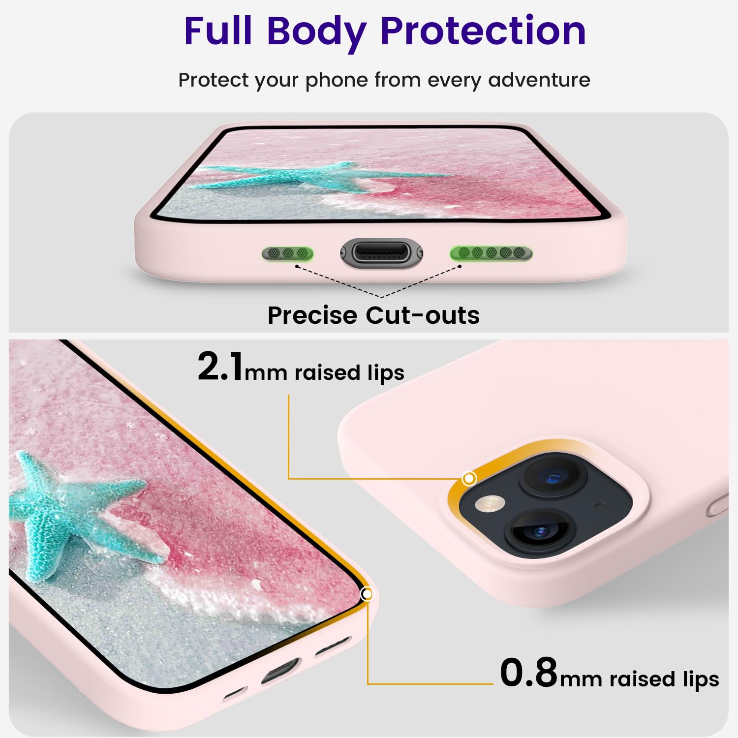 Otofly For Iphone 13 Case, Compatible With Magsafe,Shockproof Women Men Girl Protective Case Cover For Iphone 13 6.1''   Chalk P