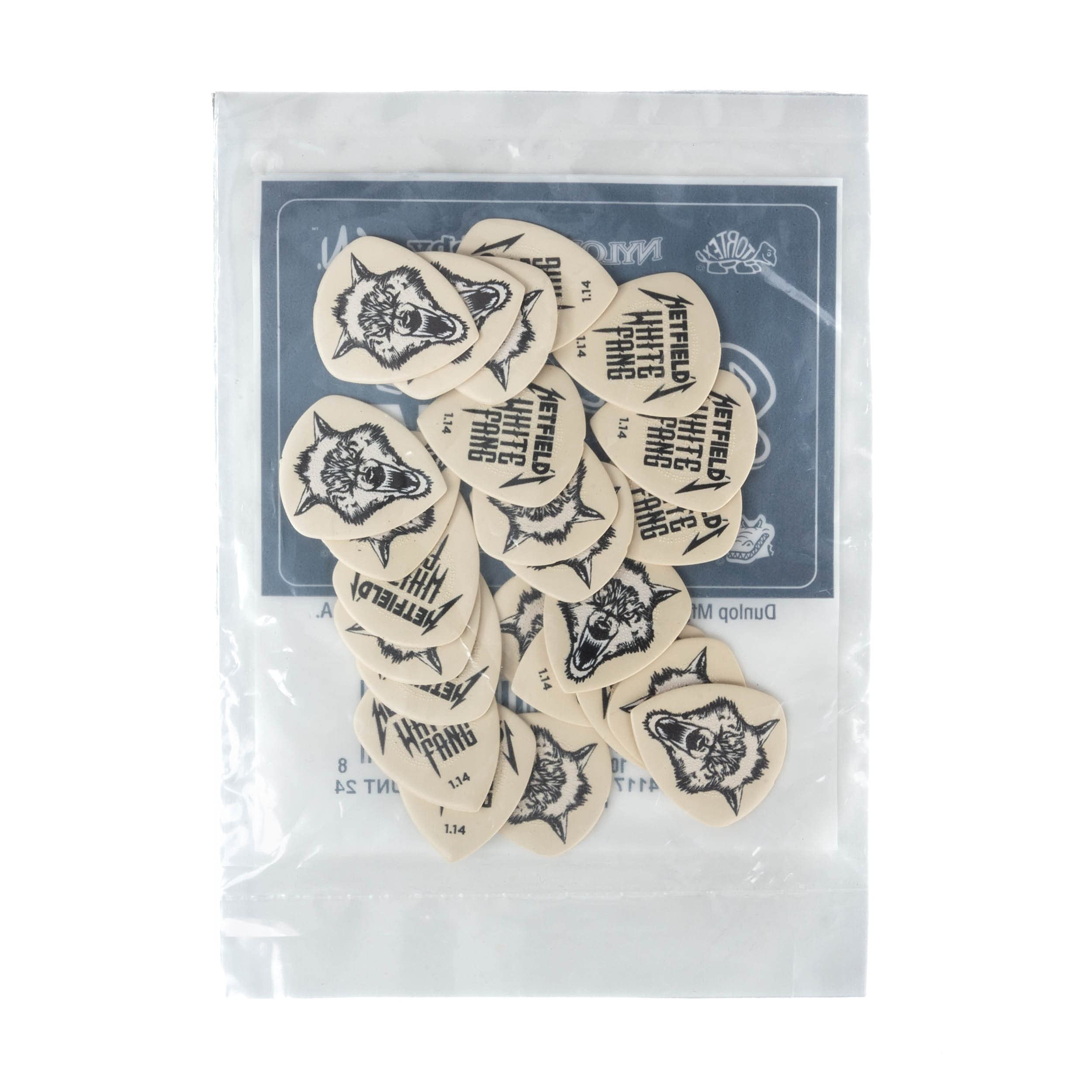 Dunlop Hetfield'S White Fang Custom Flow 1.14Mm Guitar Picks