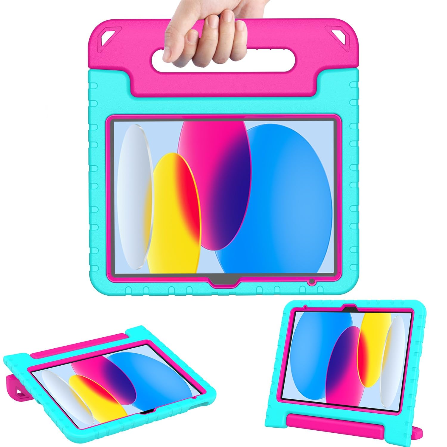 Avawo Case For Ipad 10Th Generation 10.9'', Kids Eva Case 2022 With Built In Screen Protector And Portable Handle Stand, Shockpr