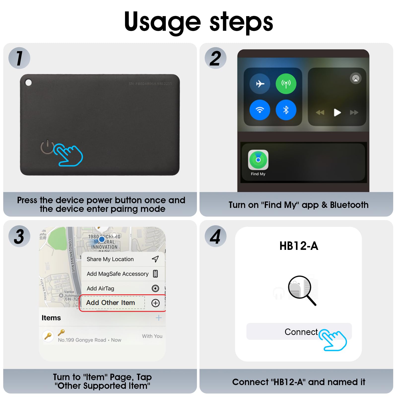 Wallet Tracker Card (Only Ios), Upgraded Smart Key Tracker Works With Apple Find My,A Rechargeable Wallet Finder,Can Emit Multip