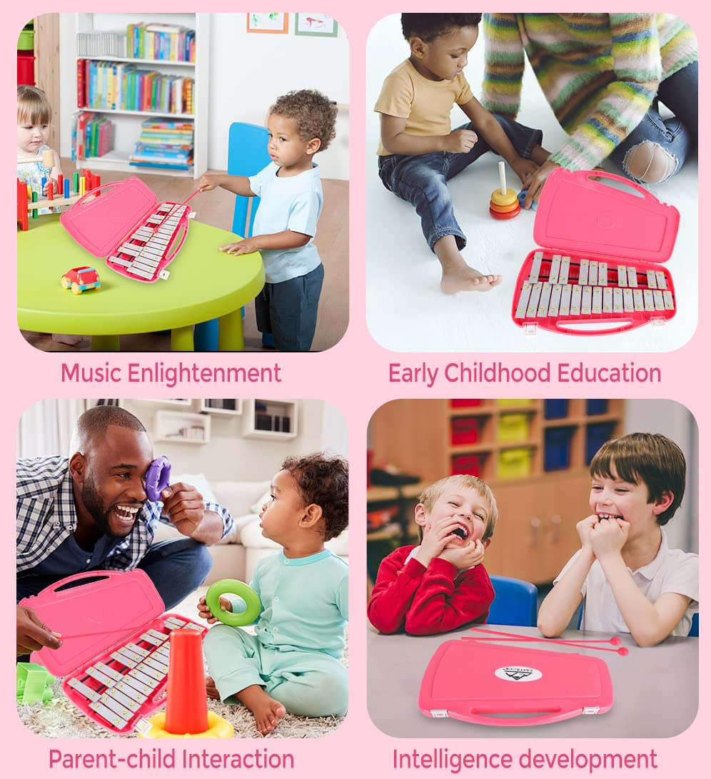 Eastrock Xylophone, 25 Notes Glockenspiel Xylophone For Kids, Professional Xylophone Instrument Music Teaching, Gifts