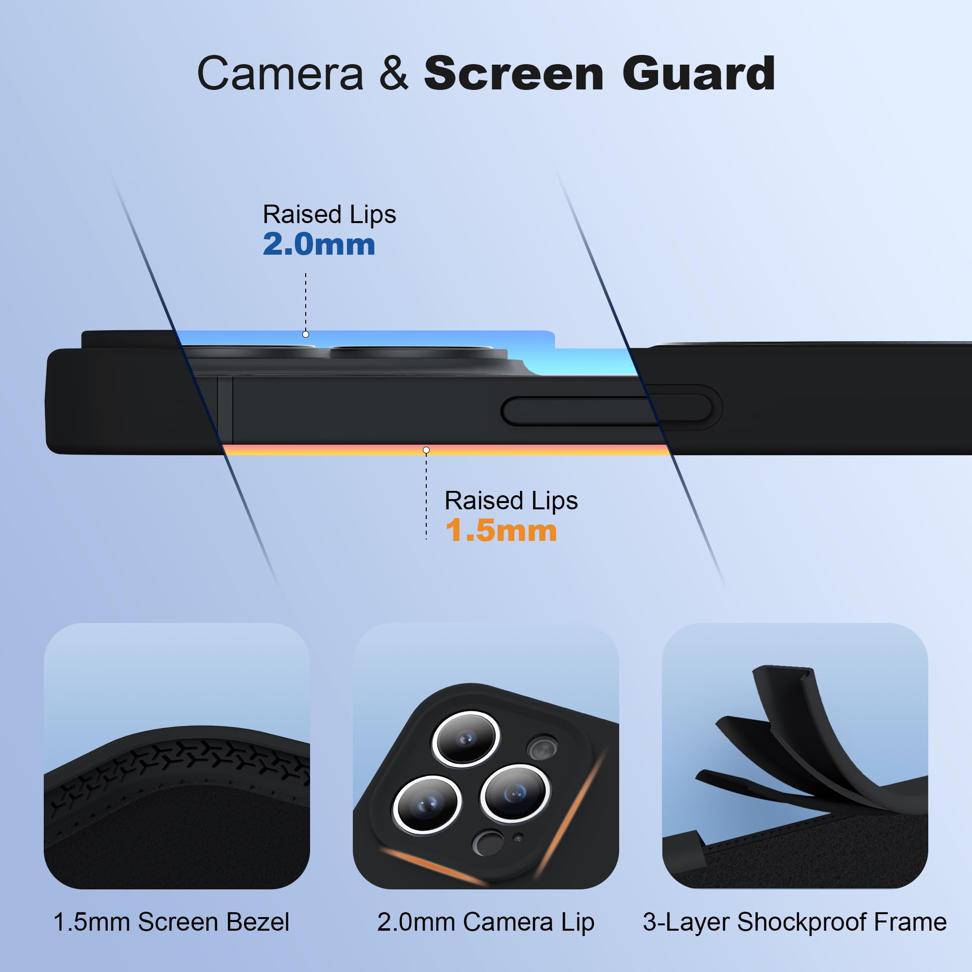 Skylmw For Iphone 15 Pro Max Case With Magnetic Invisible Stand Compatible With Magsafe Military Drop Tested Shockproof Liquid S