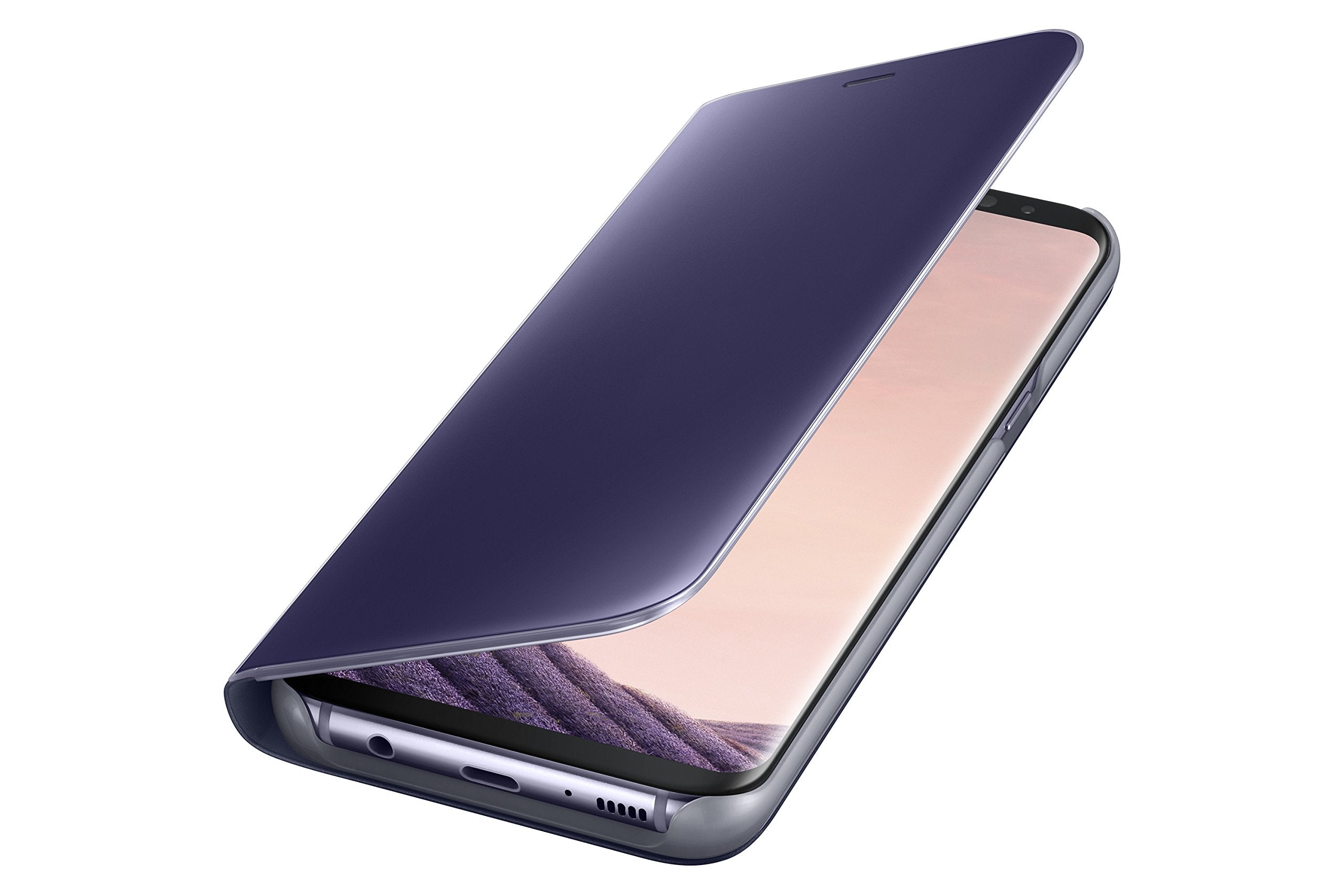 Samsung Ef-Zg955Cvegus Clear View Standing Cover Flip Case For Galaxy S8+ Only With Kickstand, Orchid Grey