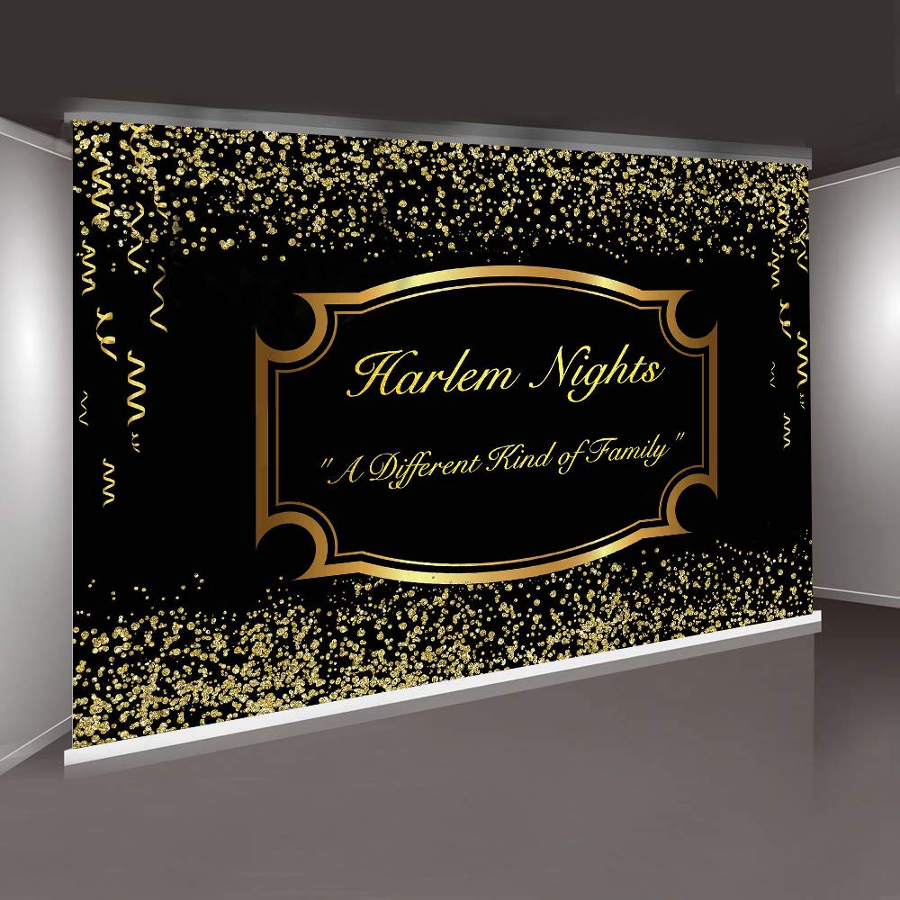 Harlem Night Background 10X7Ft Party Golden Ribbon Diamond Photo Studio Photo Booth Backdrop Props Hxme402