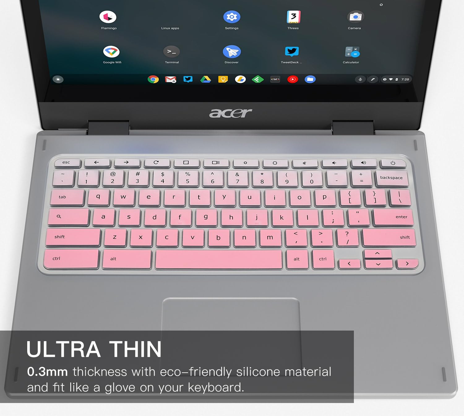 Keyboard Cover For Acer Chromebook Spin 11 311 C733 Cp311 511 512/Chromebook 11 Cb3 131 Cb3 132 Cb5 132T/Chromebook Spin Cp713 C