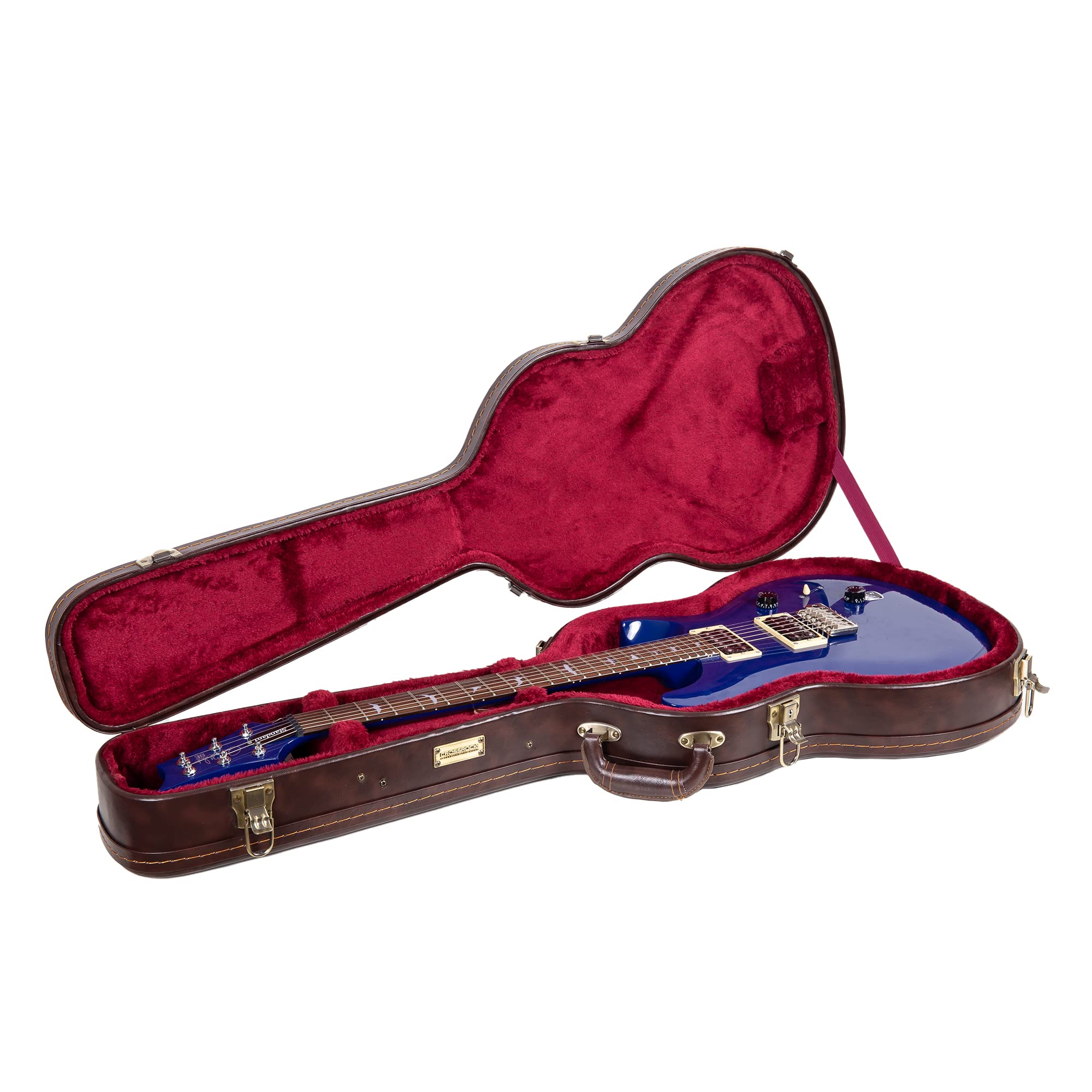 Crossrock Electric Guitar Case For Prs Se Series Hollowbody Guitars, Right Hand, Vintage Brown (Crw620Ja14Br)