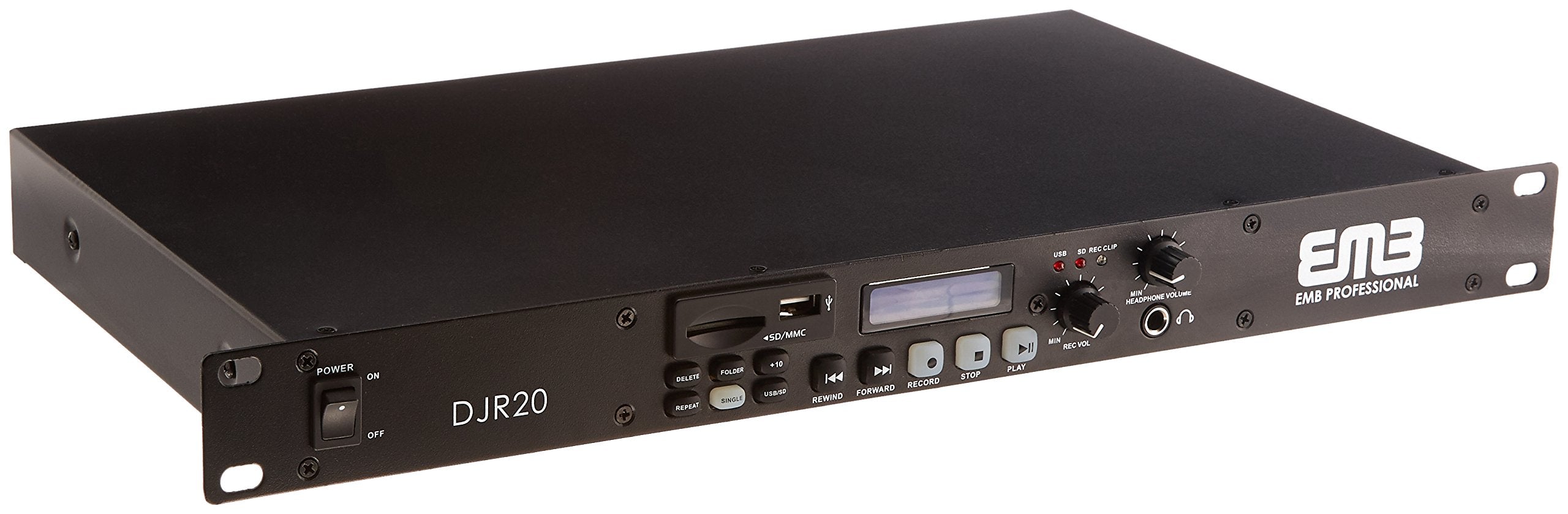 Emb Professional Djr20 1U Single Usb/Sd Digital Player & Recorder Rack Mount
