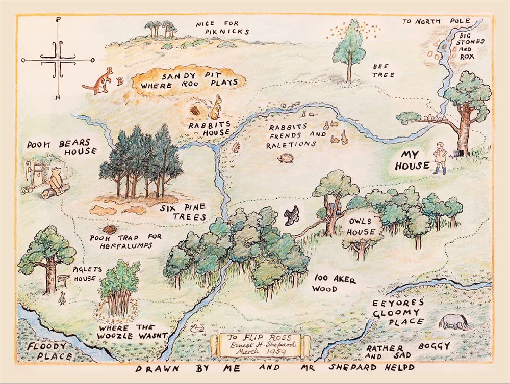 5X3Ft Fabric Happy Birthday Bear Home Map Photography Backdrops For Kids 1St Birthday Background 100 Acre Woods Bear Backdrop