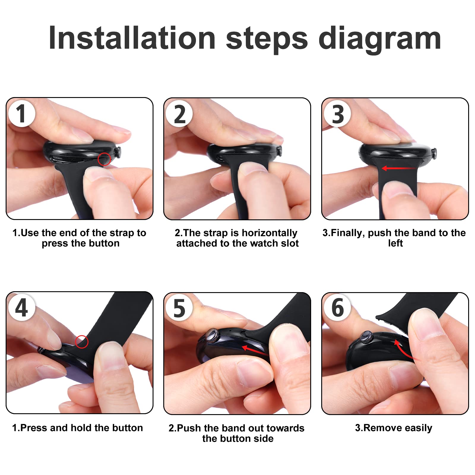 Bminen Pixel Watch Band Compatible For Google Pixel Watch Band, Adjustable Breathable Soft Silicone Waterproof Sports Band Compa