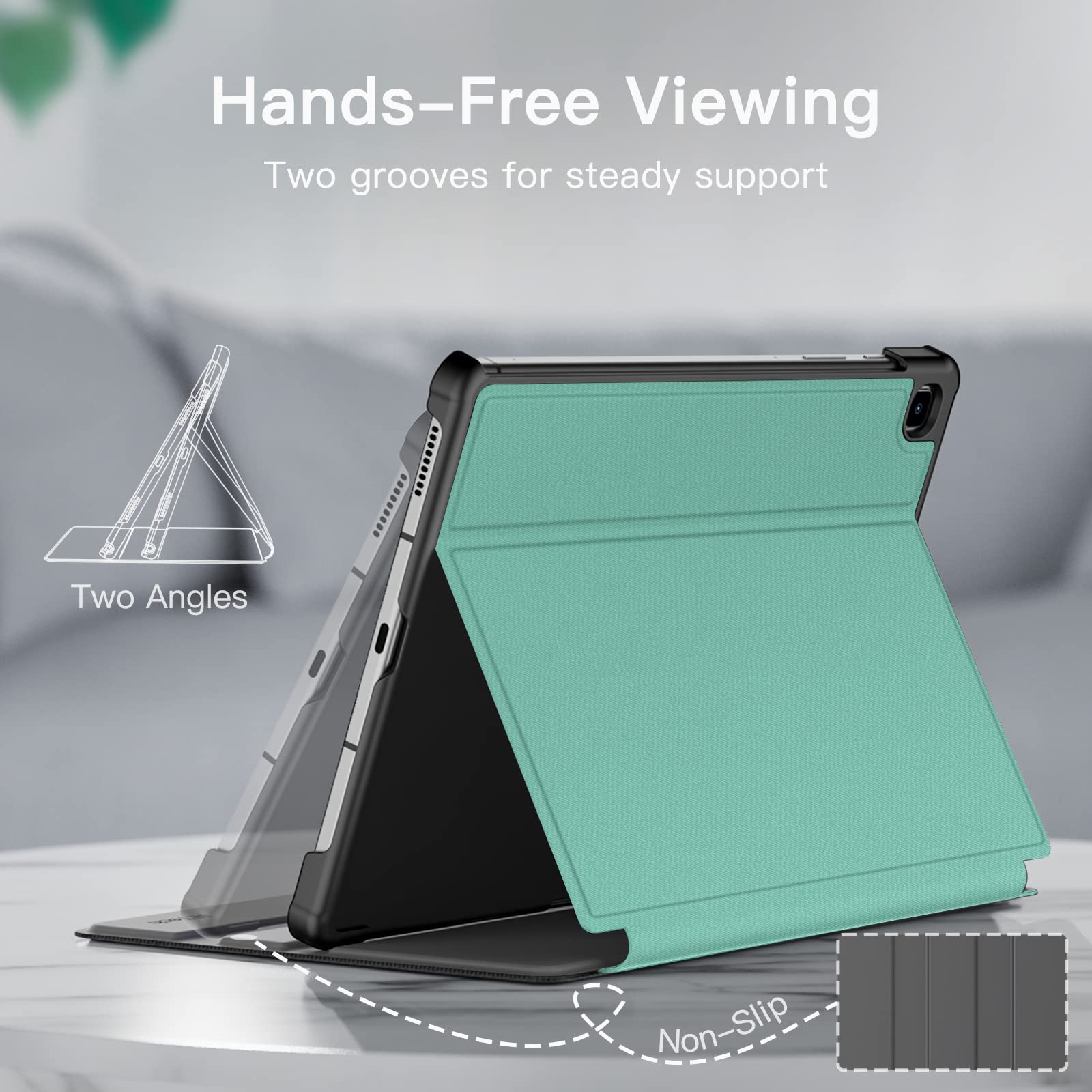 Jetech Case For Samsung Galaxy Tab S6 Lite 10.4-Inch 2024/2022/2020 With S Pen Holder, Slim Folio Stand Protective Tablet Cover,