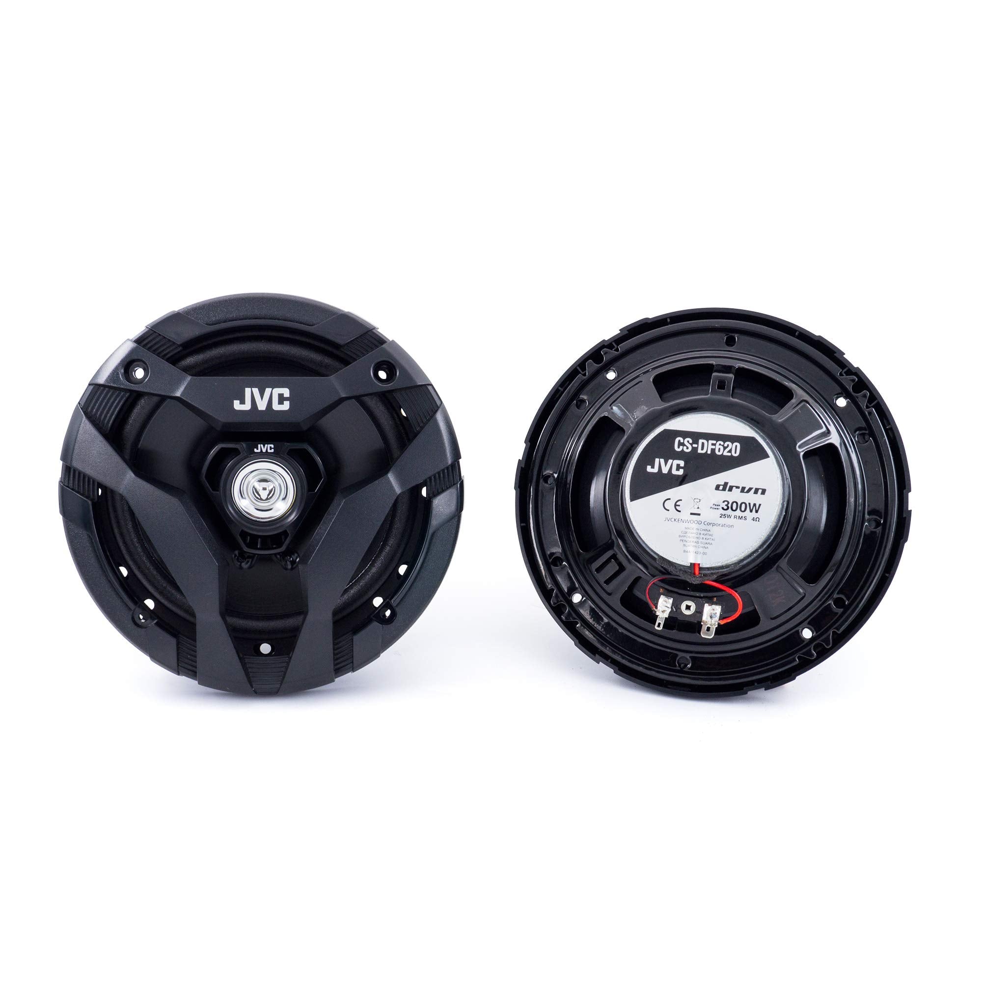 Jvc Cs Df620 Car Speakers, 300 Watts Of Power Per Pair, 150 Watts Each, 6.5 Inch, Full Range, 2 Way, Sold In Pairs, Black