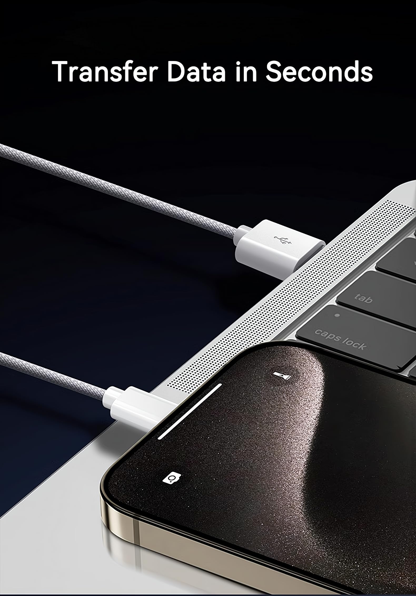 Woven Cable For Iphone 15 Charger, Usb A To Usb C Cord Fast Charging For Apple Iphone 15 Pro Max/Plus/Pro, Ipad Pro 11 5Th, Ipad