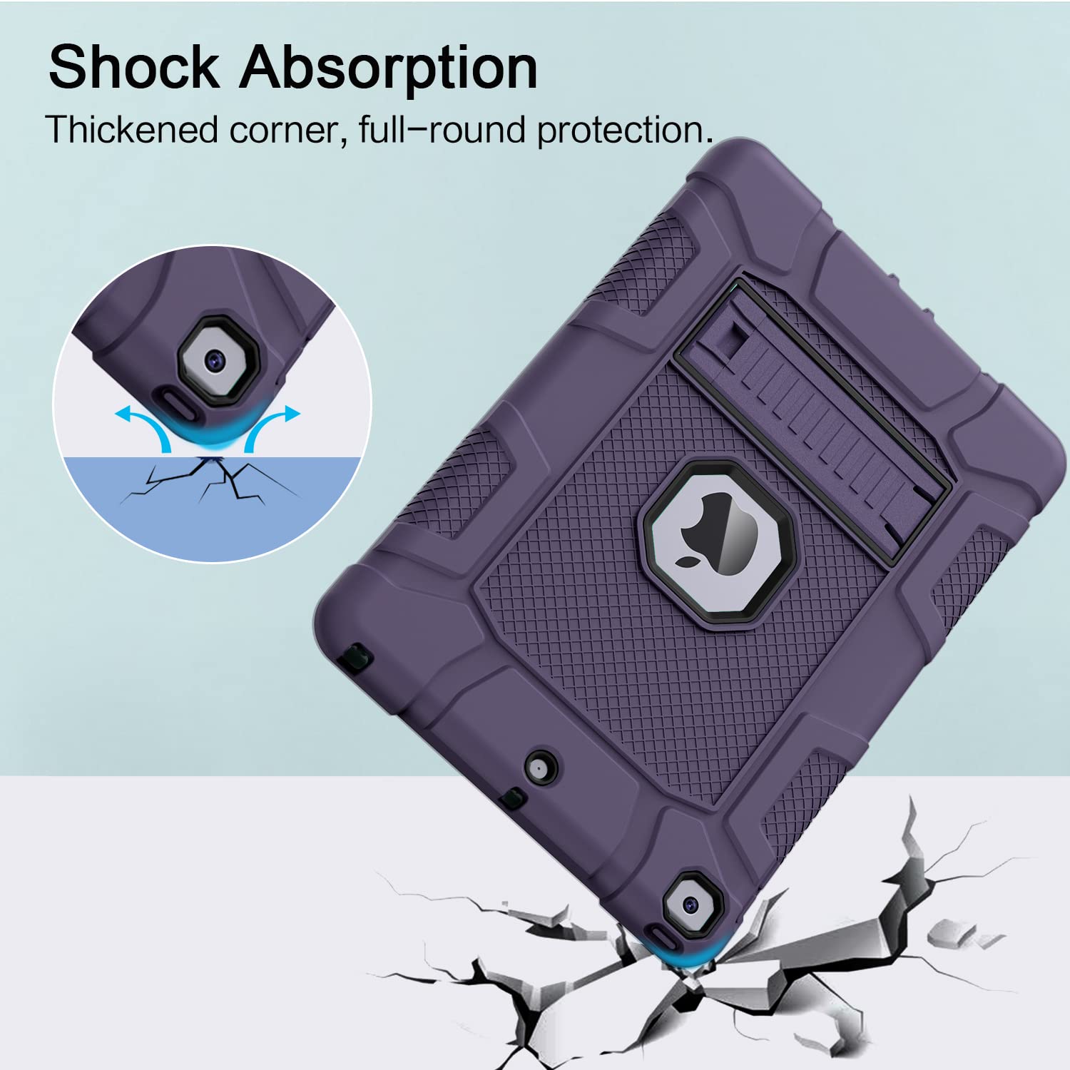 Azzsy Case For Ipad 9Th Generation/Ipad 8Th Generation/Ipad 7Th Generation (10.2 Inch, 2021/2020/2019 Model), Slim Heavy Duty Sh