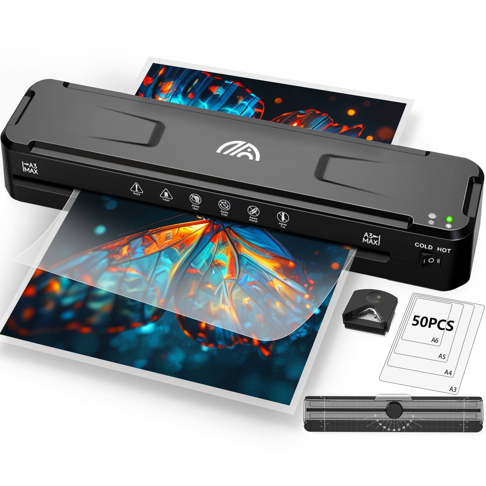 Raycial 13 Inch Laminator Machine, 11X17, 50 Sheets, Black, Blm00335