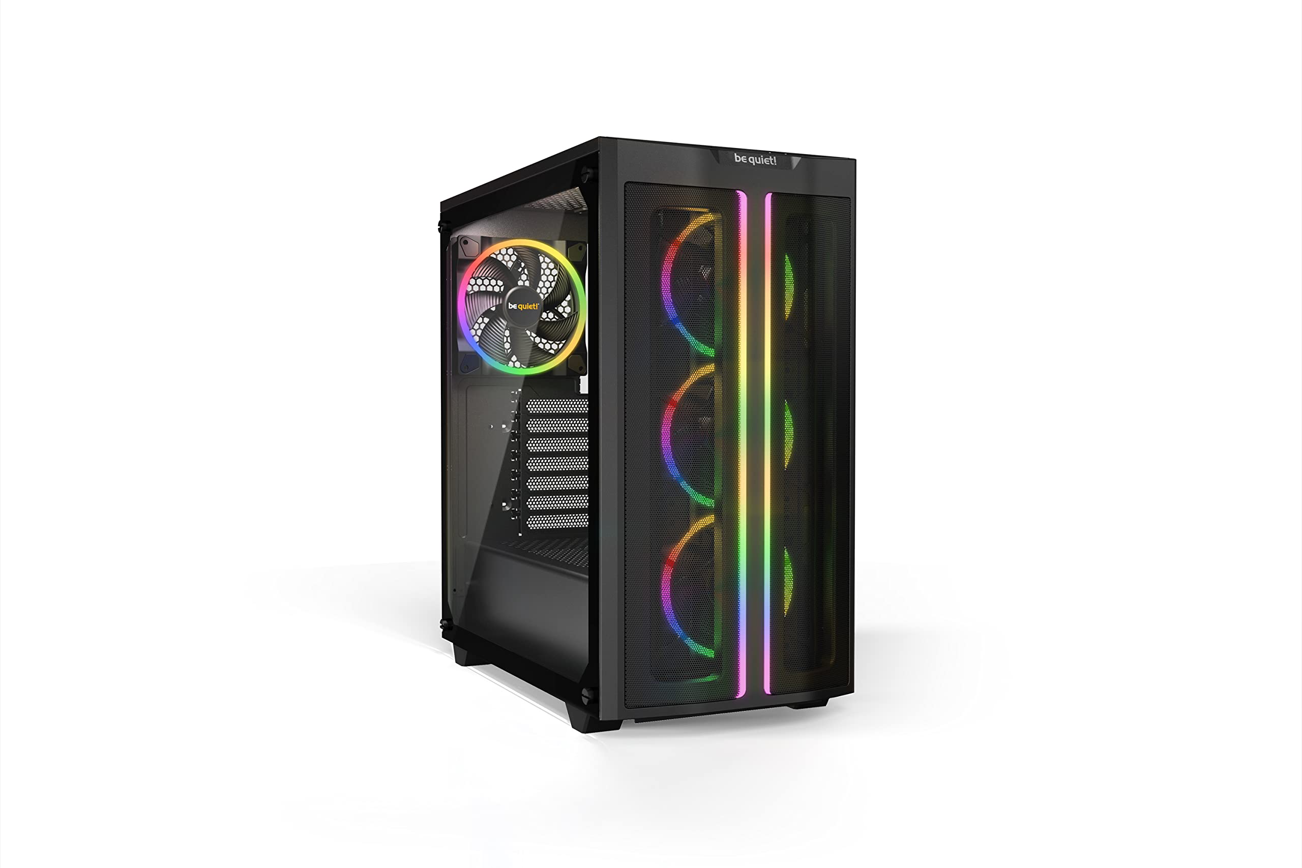 Be Quiet! Pure Base 500 Fx Atx Midi Tower Pc Case | Argb | 4 Pre Installed Light Wings Pwm Fans | Tempered Glass Window | Black | Bgw43
