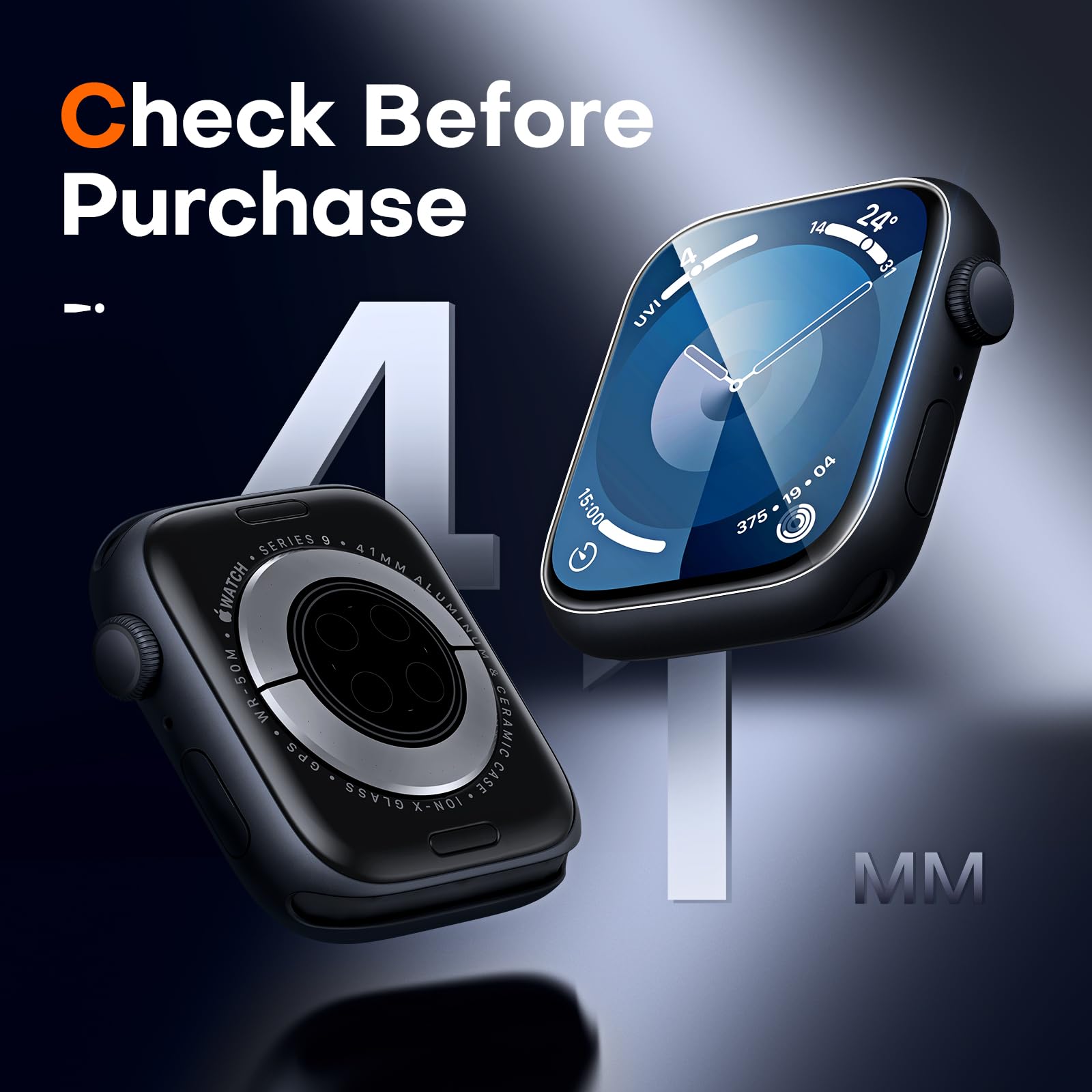 L?K 8 Pack Tpu Screen Protector For Apple Watch Series 9 8 7 41Mm   Self Healing Anti Scratch 0 Bubble Hd Touch Sensitive Upgrad