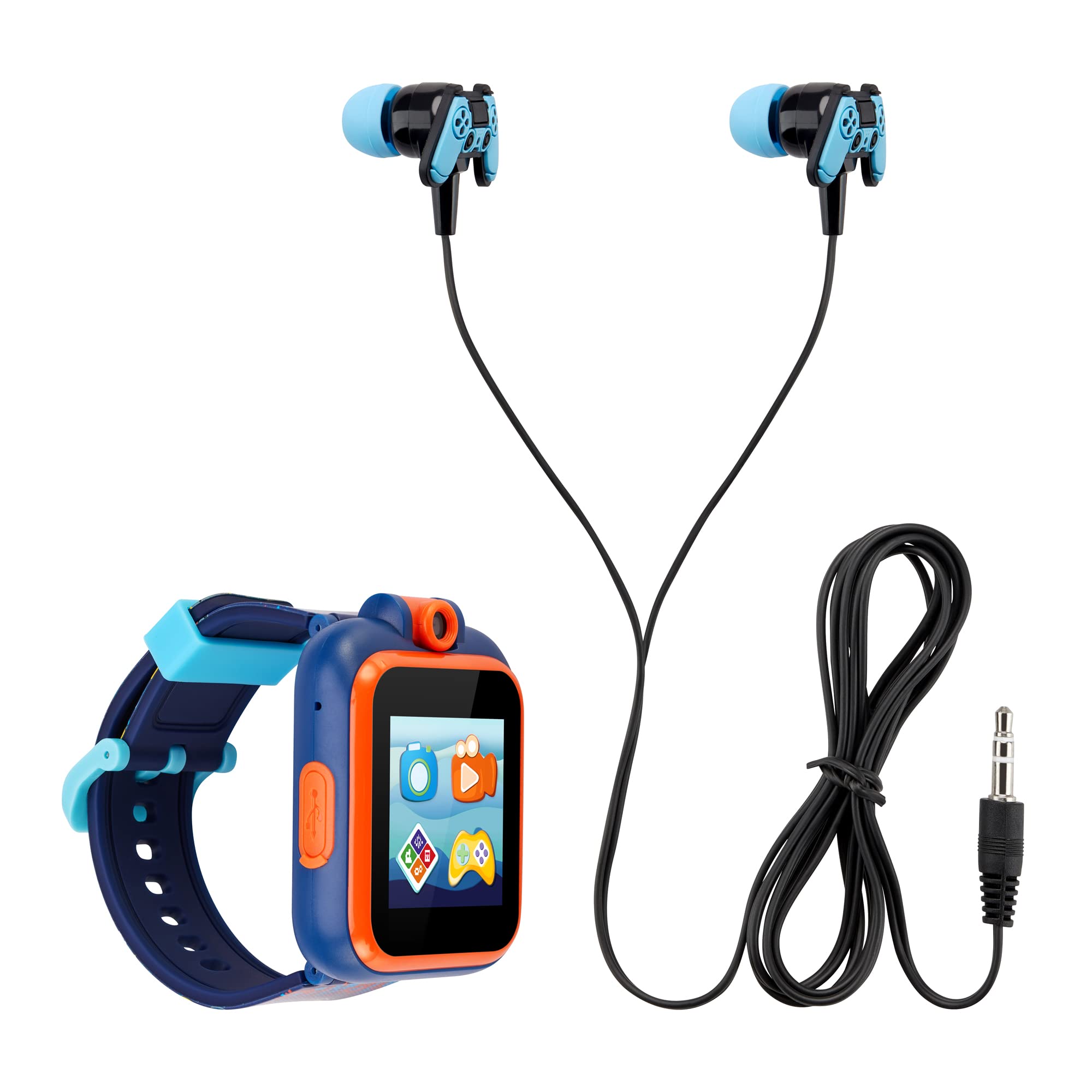 Playzoom Kids Smartwatch & Earbuds Set   Video Camera Selfies Stem Learning Educational Fun Games, Mp3 Music Player Audio Books