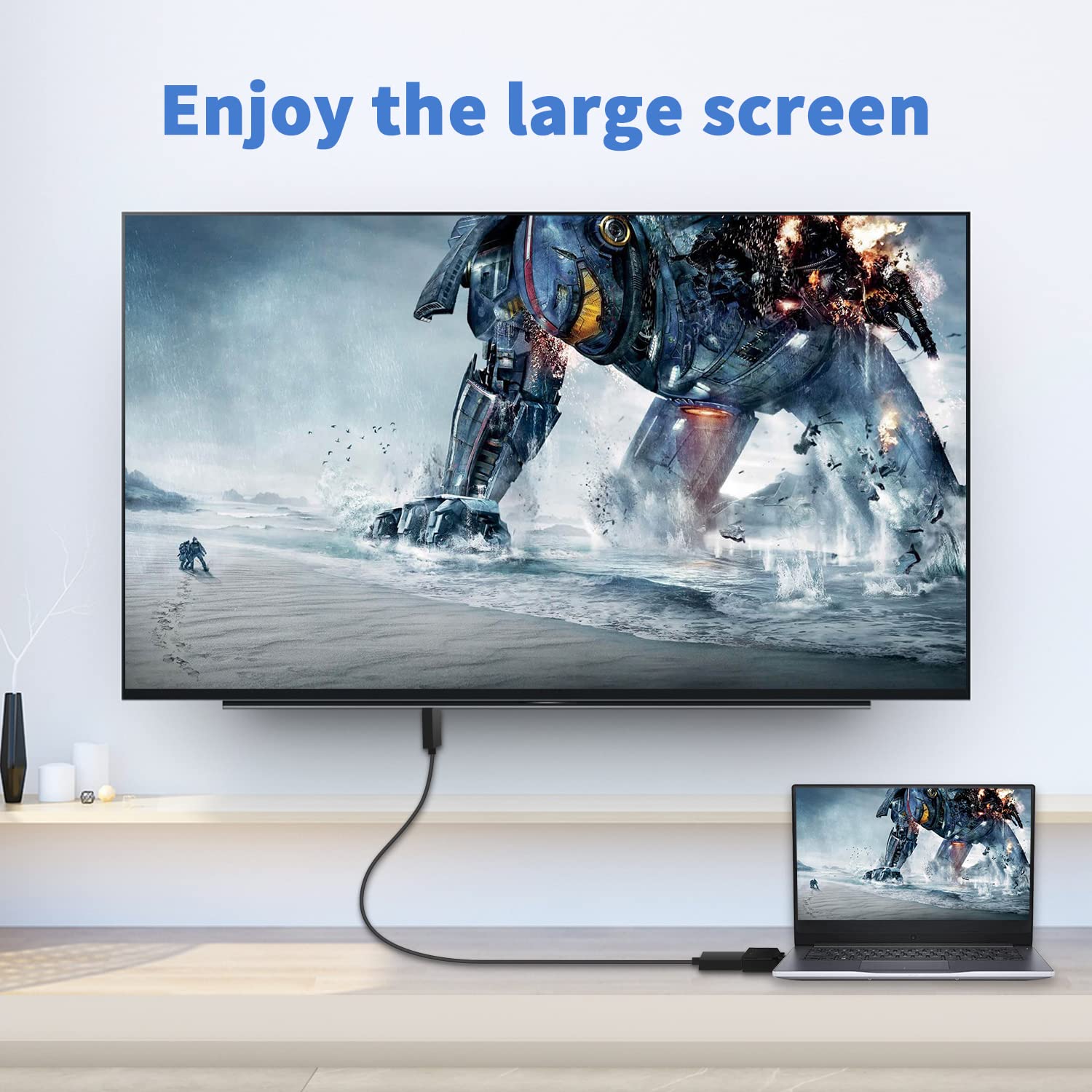 Poyiccot Mini Displayport To Displayport Adapter, 8K Mini Dp To Dp Adapter Bi Directional Mini Displayport Male To Displayport F