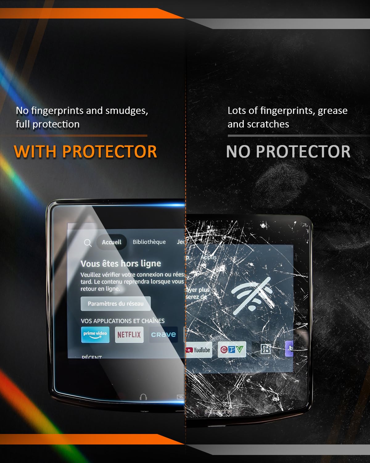 2 Pack Tempered Glass Rear Seat Tv Dvd Media Screen Protector For 2022 2024 Jeep Wagoneer, 2022 2023 2024 Jeep Grand Cherokee, 2022 2024 Chrysler Pacifica Accessories Passenger Screen Cover 2Pcs