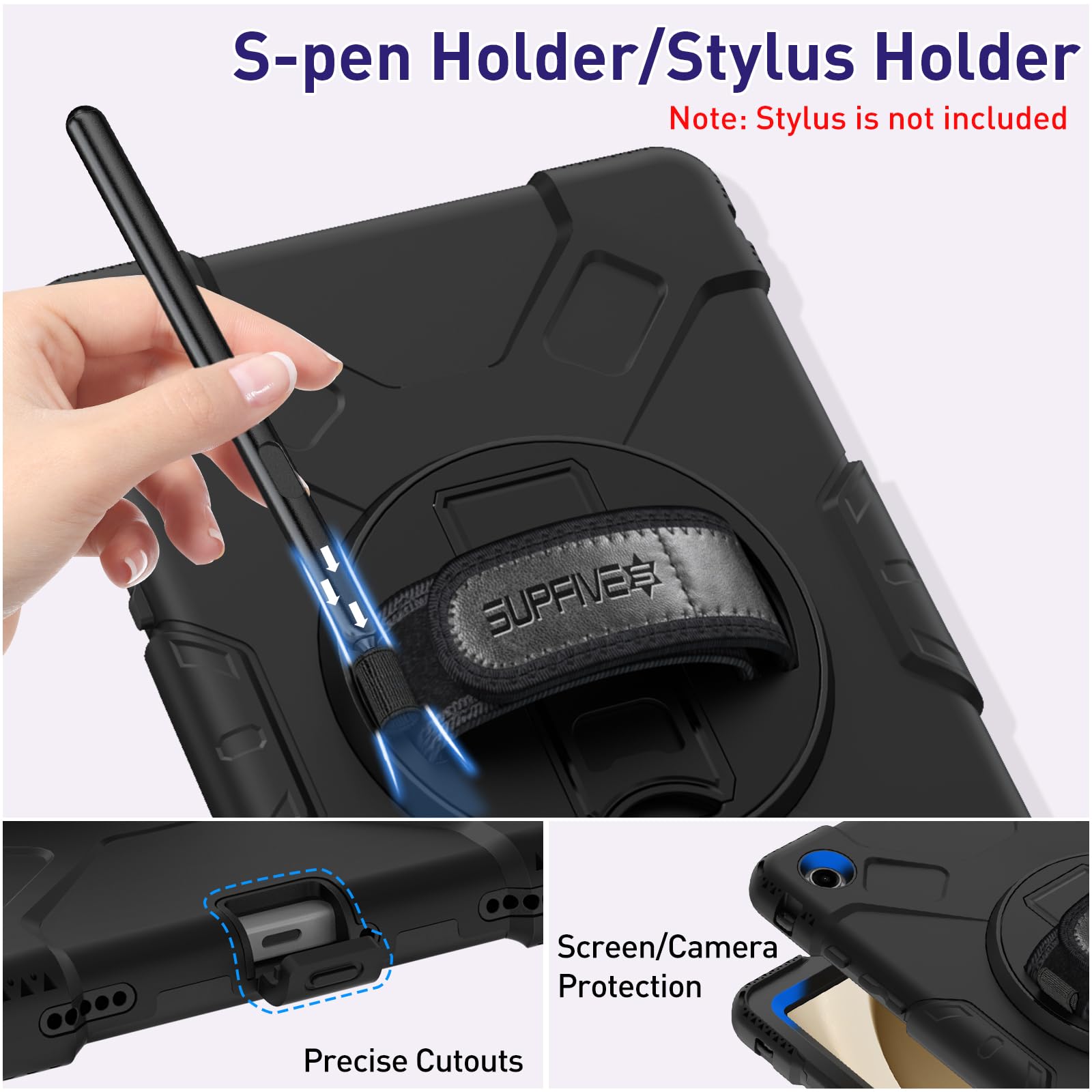 Supfives Case For Galaxy Tab A9+/A9 Plus 11'' With Screen Protector, Upgraded Military Case For Samsung A9 Plus Tablet 11 Inch 2