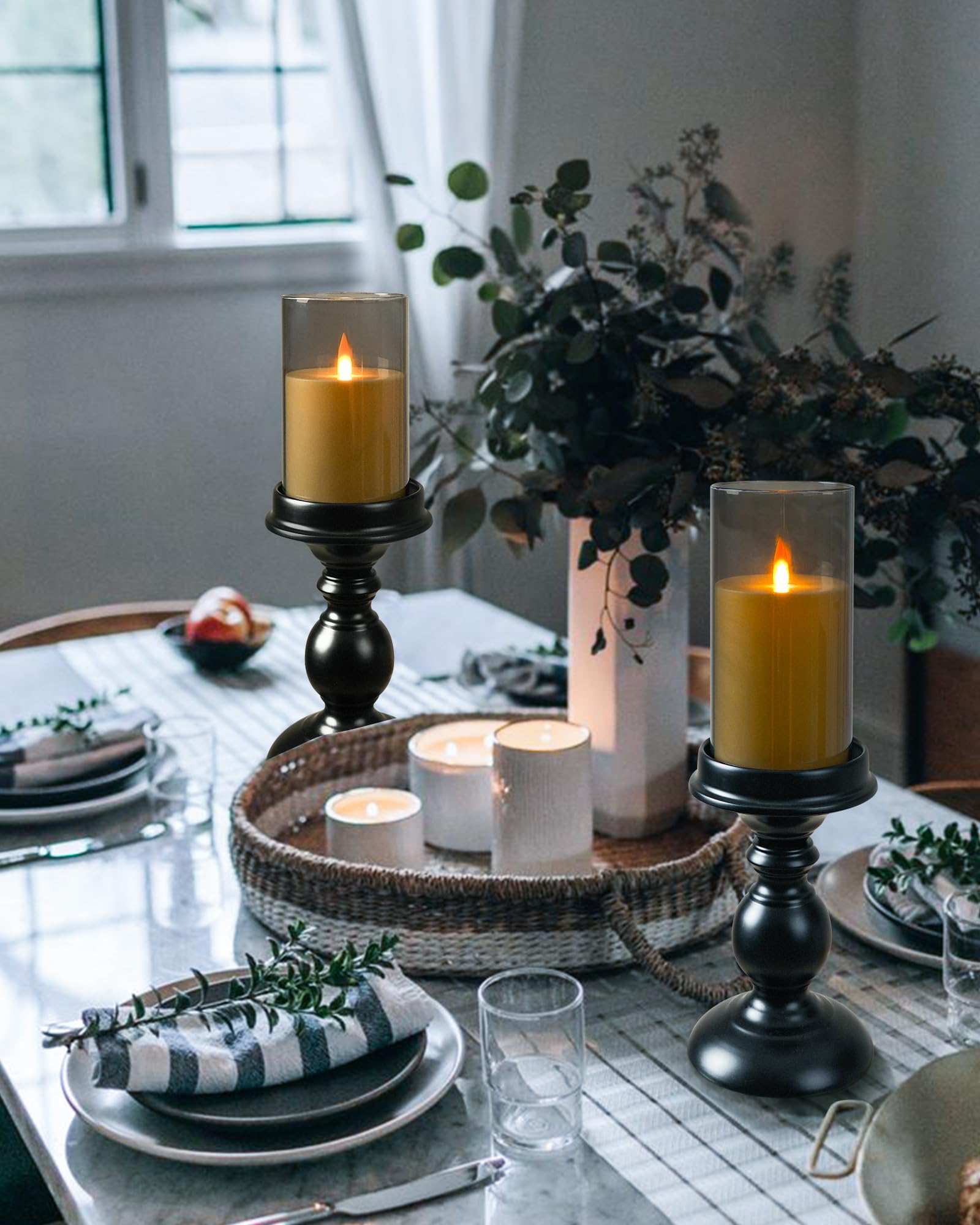 Da By Rechargeable Flameless Candle, Type C Rechargeable Battery Candlewith Remote Control And Timer Function,Set Of 3,Can Last