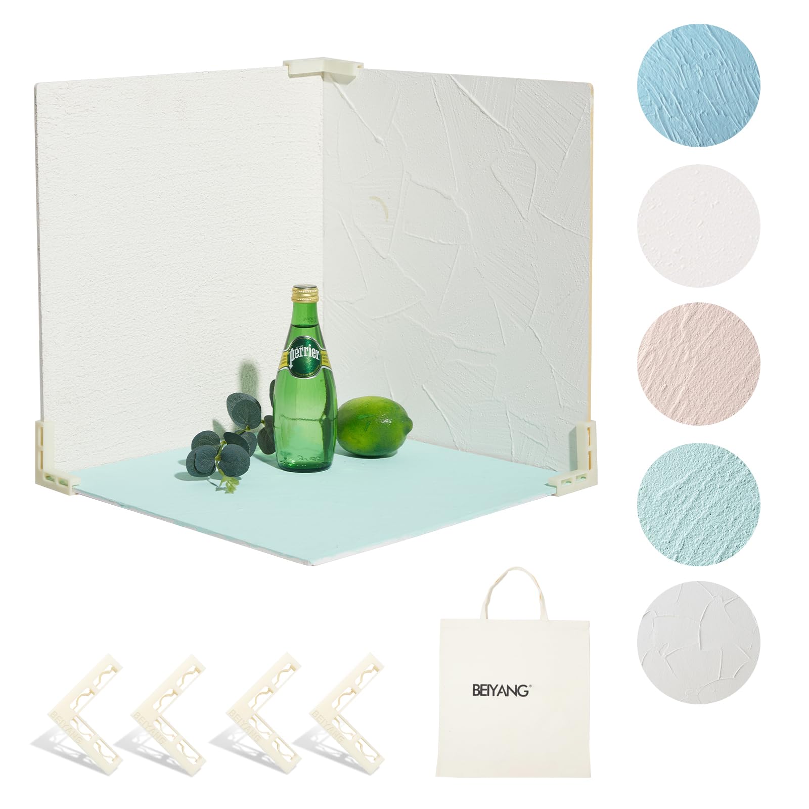 5 Pcs Cement Boards Photo Backdrop For Flat Lay, Food Photography Background 16X16 Inch, Texture Backdrop Boards For Product Foo