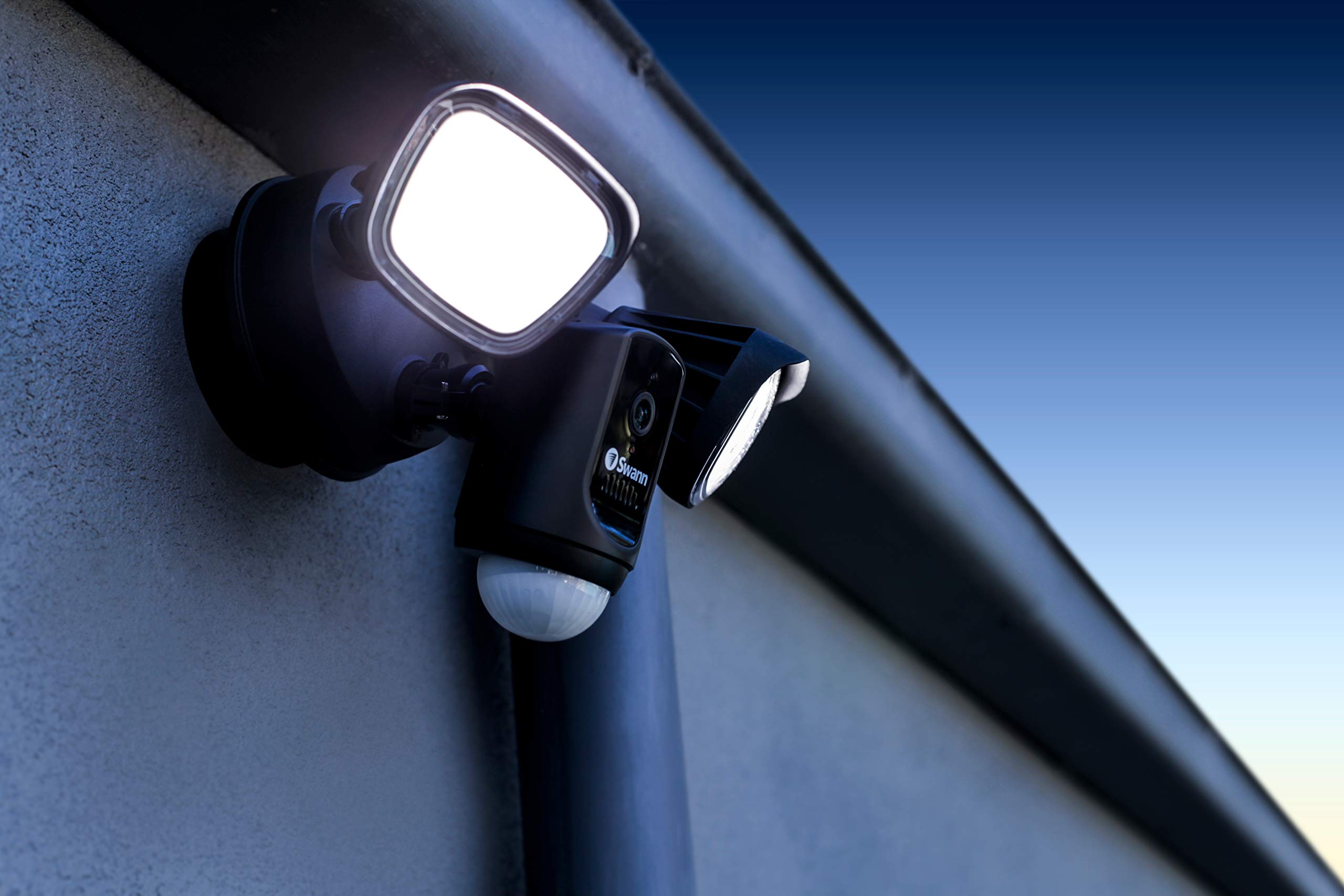 Swann Floodlight Security Camera W/Dimmable Motion Lighting, 2 Way Talk, Wi-Fi Surveillance 1080P Hd, Indoor/Outdoor Color Night