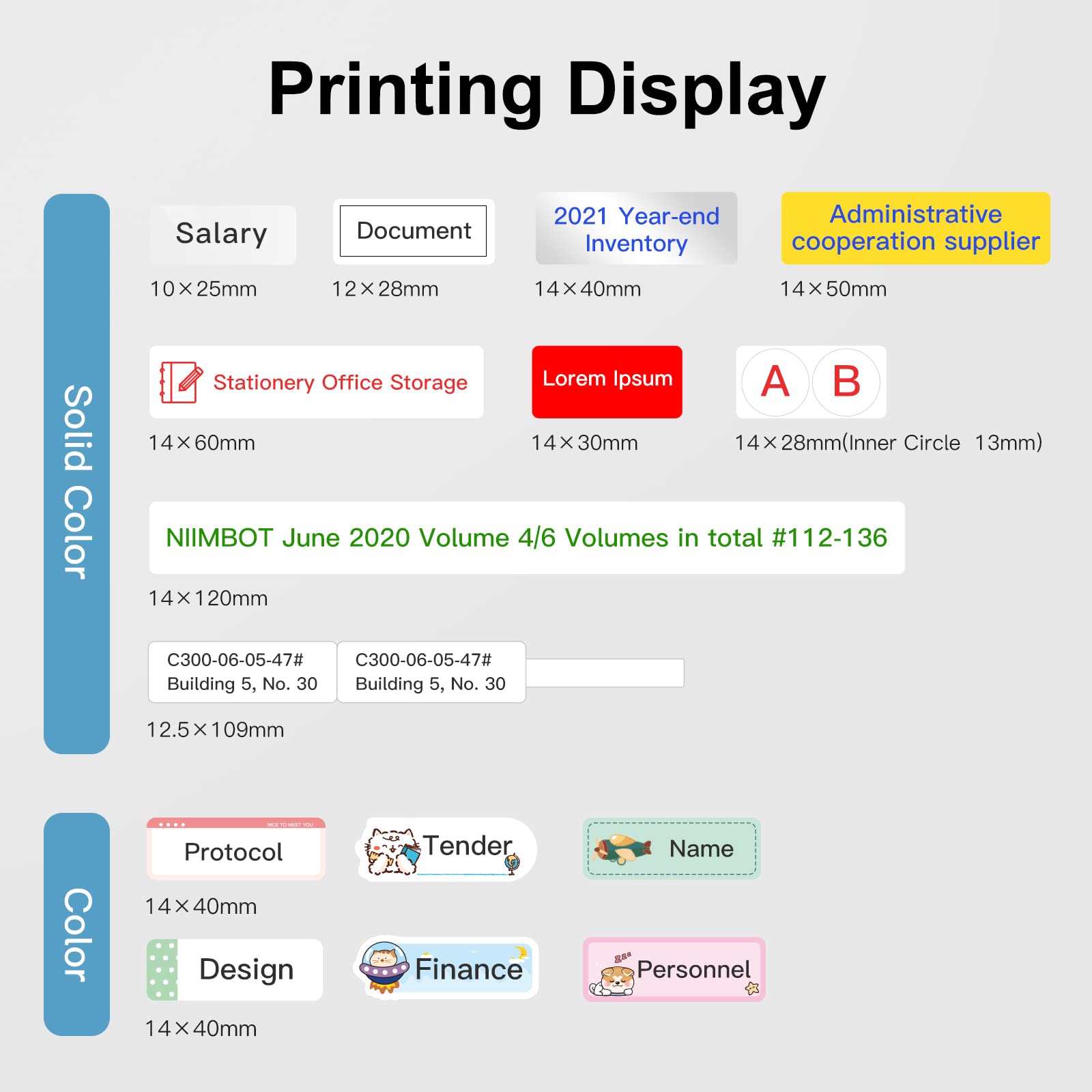 Niimbot B18 Compatible Labeling Ribbon, Replacement Refill Tapes For Thermal Transfer Label Printer, Legible Printing, Long Last