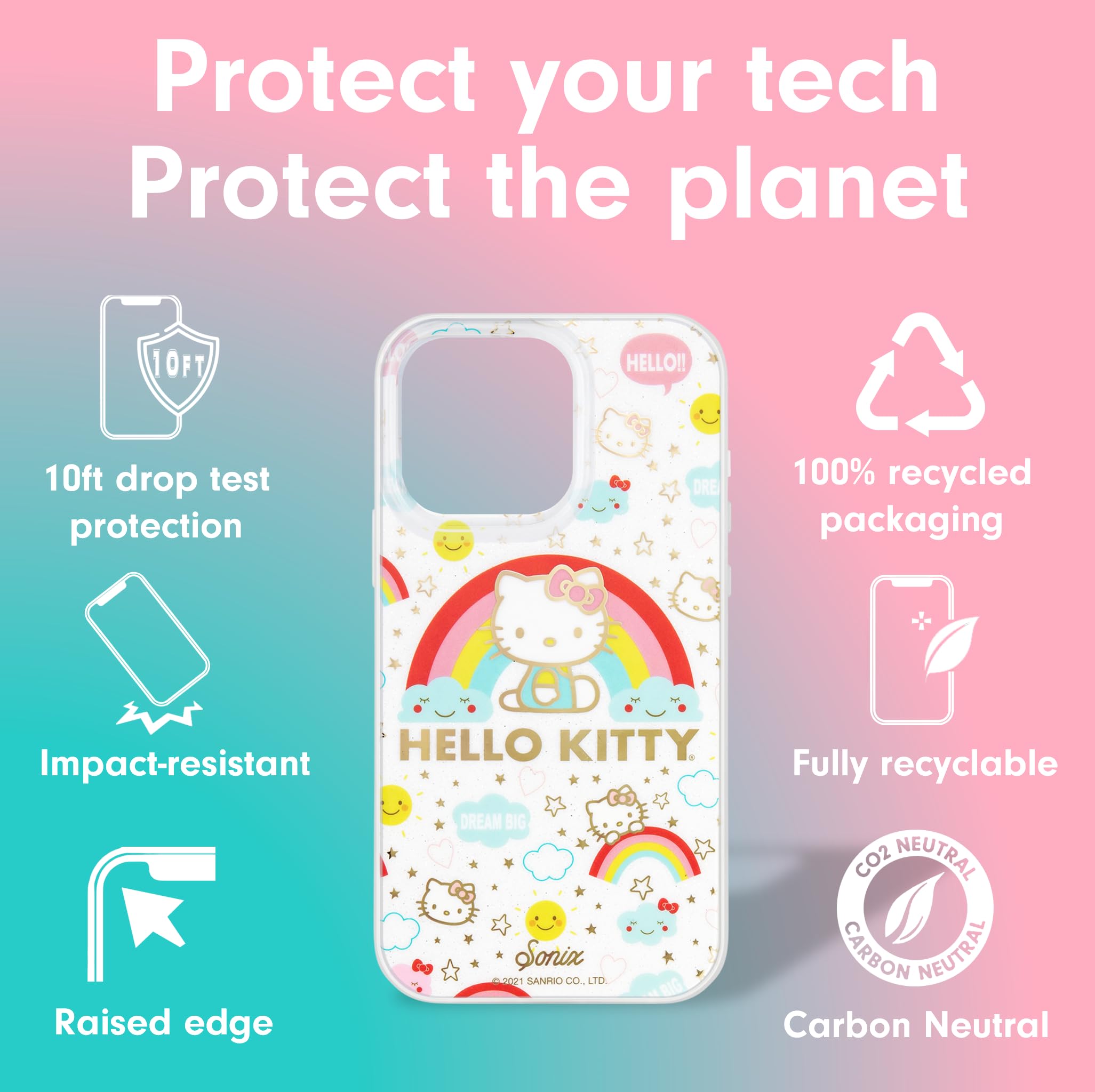 Sonix Case For Iphone 15 Pro Max | Compatible With Magsafe | 10Ft Drop Tested | Hello Kitty Cosmic