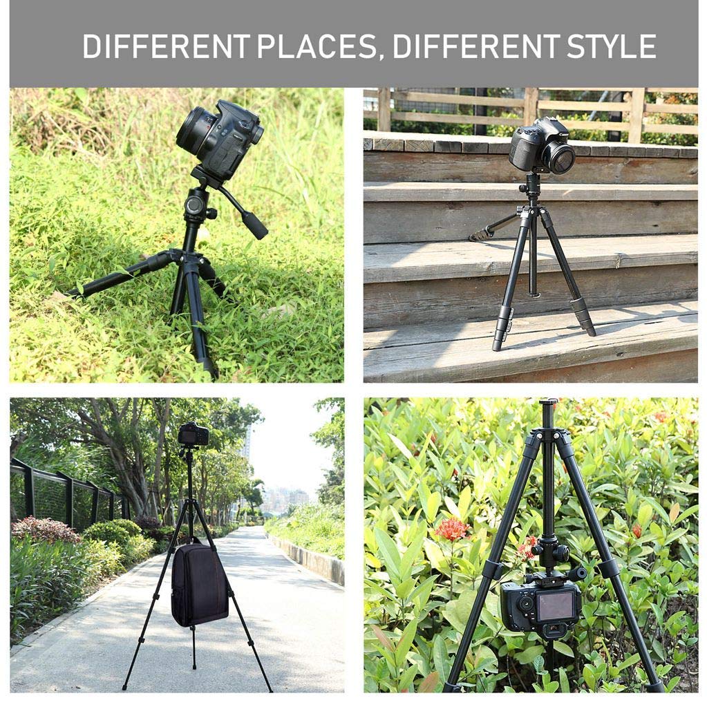 Abithid Camera Tripod For Dslr,Phone Holder Tripod For Camera, Compact Light Video Vlog Blogging Stand With Quick Plate And 360P