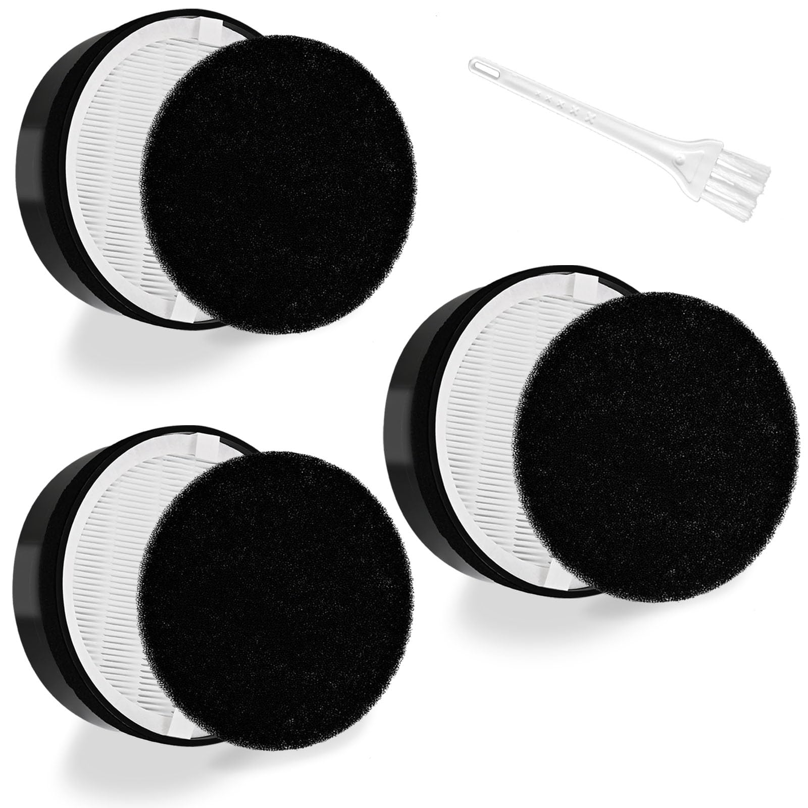 3 Pack Lv H132 Replacement Filter Compatible For Levoit Lv H132 Air Purifier Lv H132 Rf, H13 True Hepa Filter, Activated Carbon