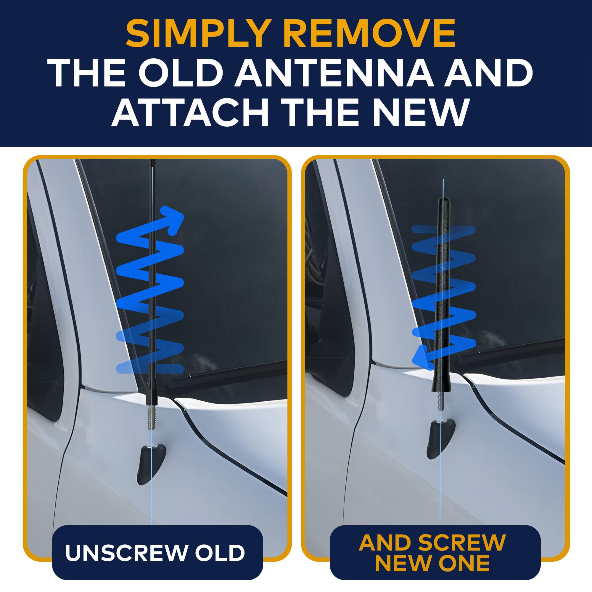 6 3/4'' Antenna Mast   Fits : Toyota Tacoma 2005 06 07 08 09 10 11 2012 2013 2014 2015