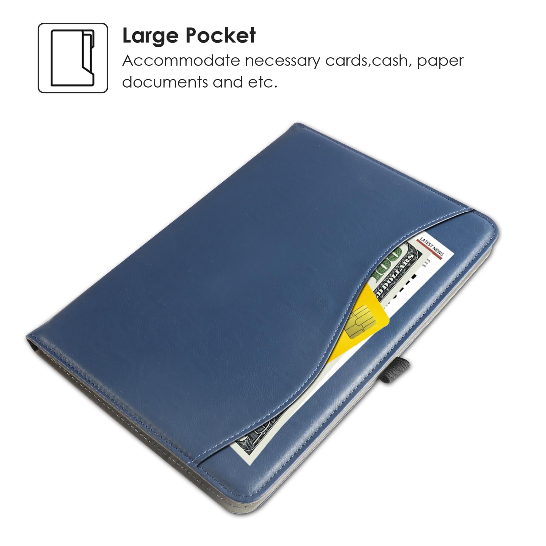 Hgwalp Universal Tablet Case 9'',9.7'',10.1'',10.2'',10.5'',Tablet 10 Inch Case,Stand Folio Protective Cover With Pocket For Tcl