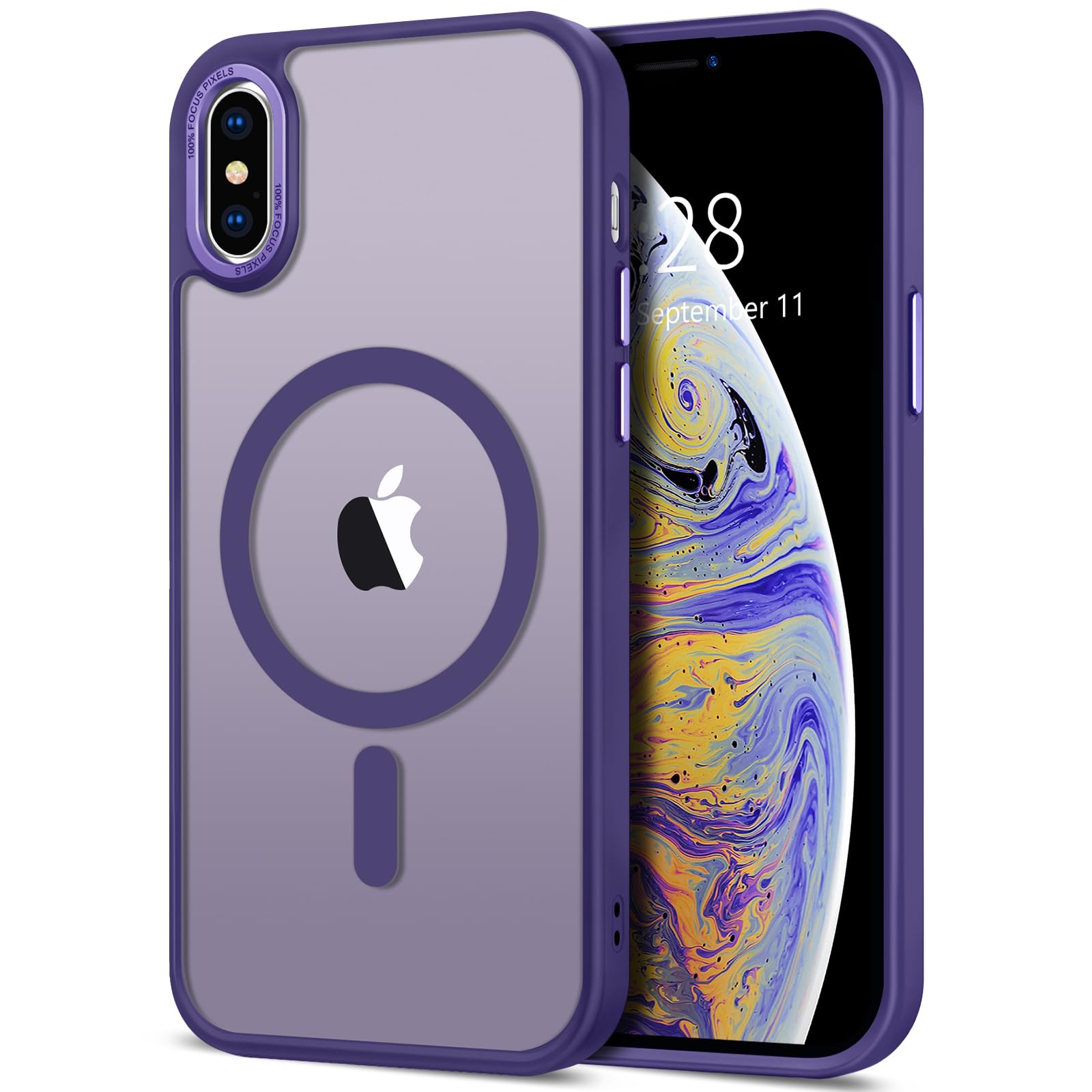 Hython Case for iPhone Xs Max Case Magnetic Translucent Matte Phone Cases 6.5  [Compatible with MagSafe] Thin Slim Fit Shockproo