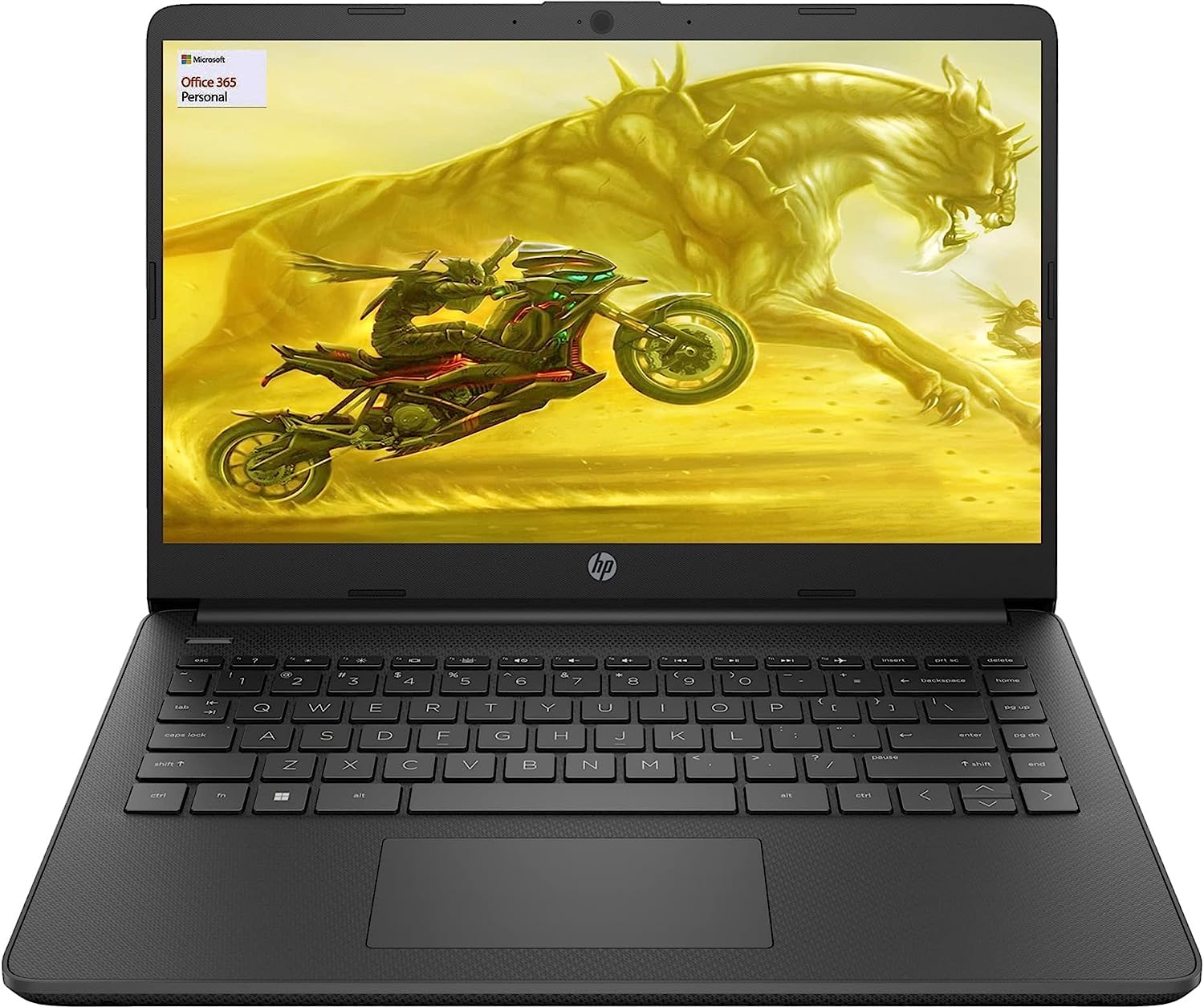 Hp 14'' Hd Laptop, Amd Dual-Core Cpu, 16Gb Ram, 1000Gb (1Tb) Ssd, 64Gb Emmc,1Yr Office 365 W/Accessories(Black)