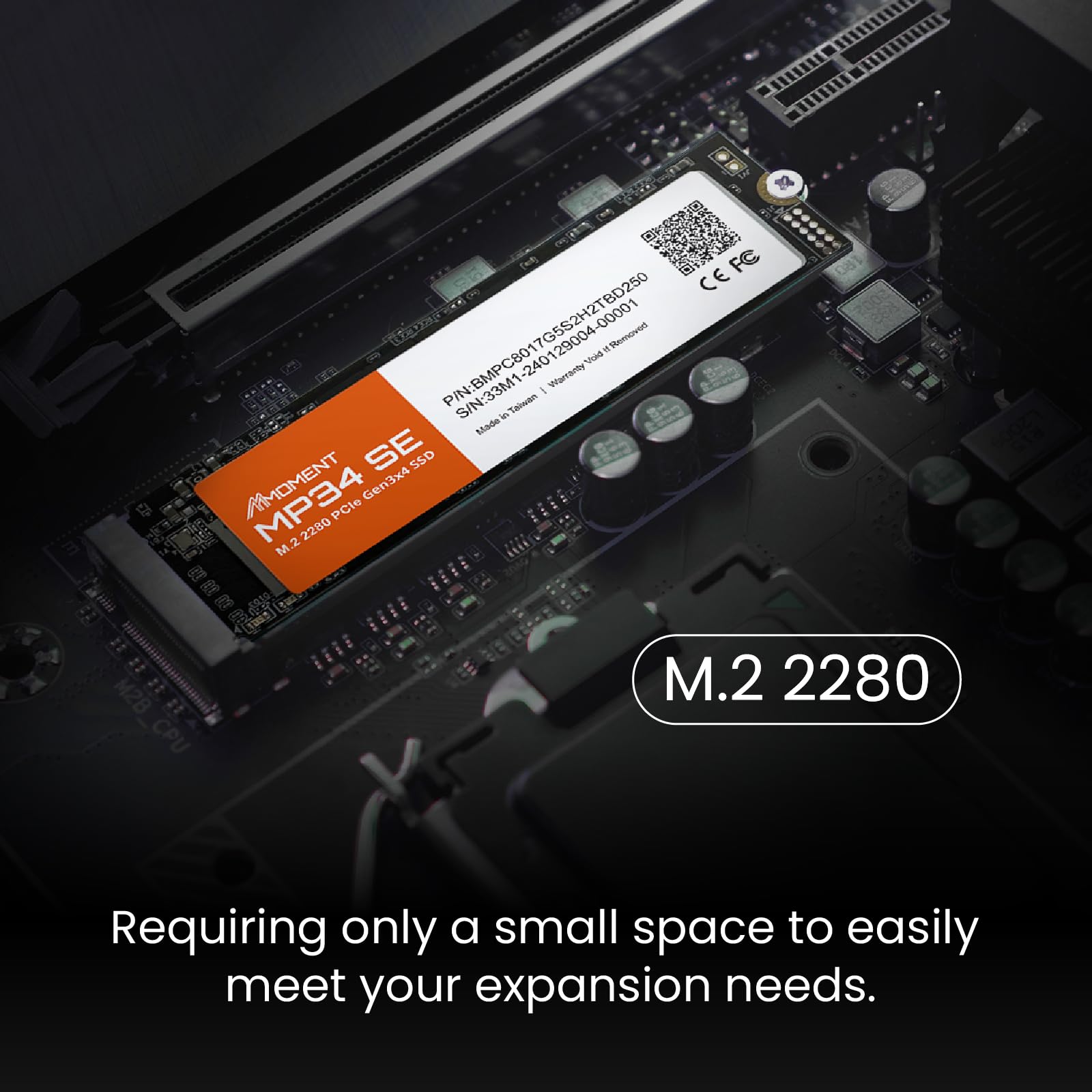 Mmoment Mp34 Se 1Tb Pcie Gen3 Nvme M.2 2280 Internal Solid State Drive, Gen3.0X4 Read Speed Up To 2100Mb/S For Latop And Pc