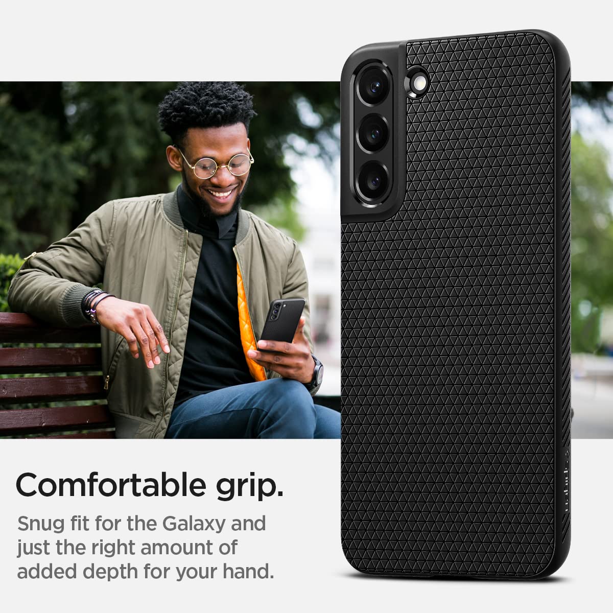 Spigen Liquid Air Designed For Galaxy S22 Case (2022) - Matte Black