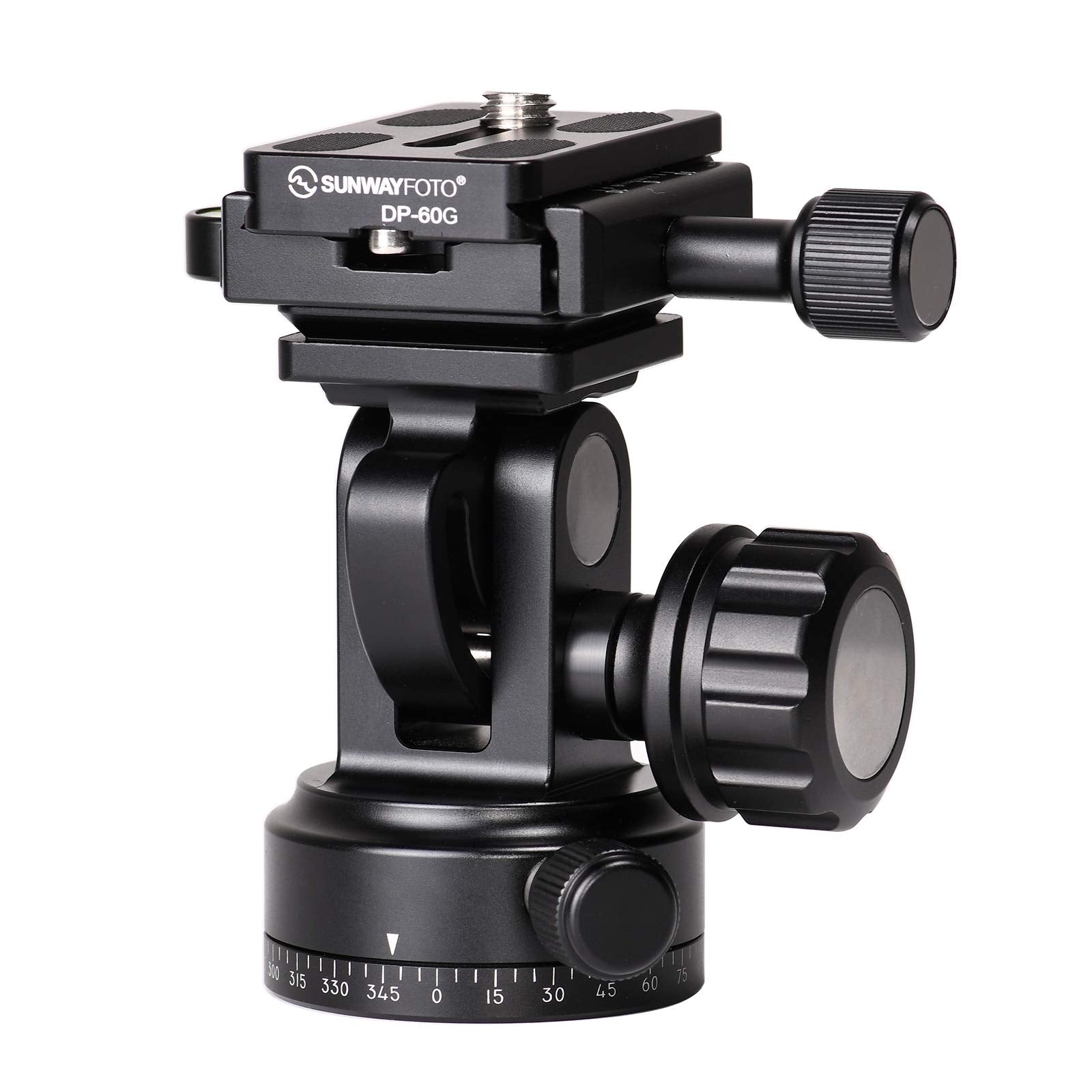 SUNWAYFOTO DT-02D50 Tripod Fluid Panning Tilt Head + 50mm Screw Knob Clamp Arca Compatible Sunway