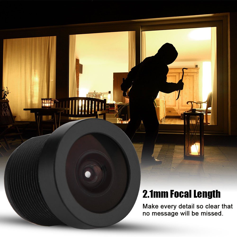 Security Surveillance Camera Lens, 2.1Mm Camera Lens 150 Wide Angle X 0.5 Ip Camera Lens Cctv Lens For 1/3 & 1/2.9 Ccd Chips